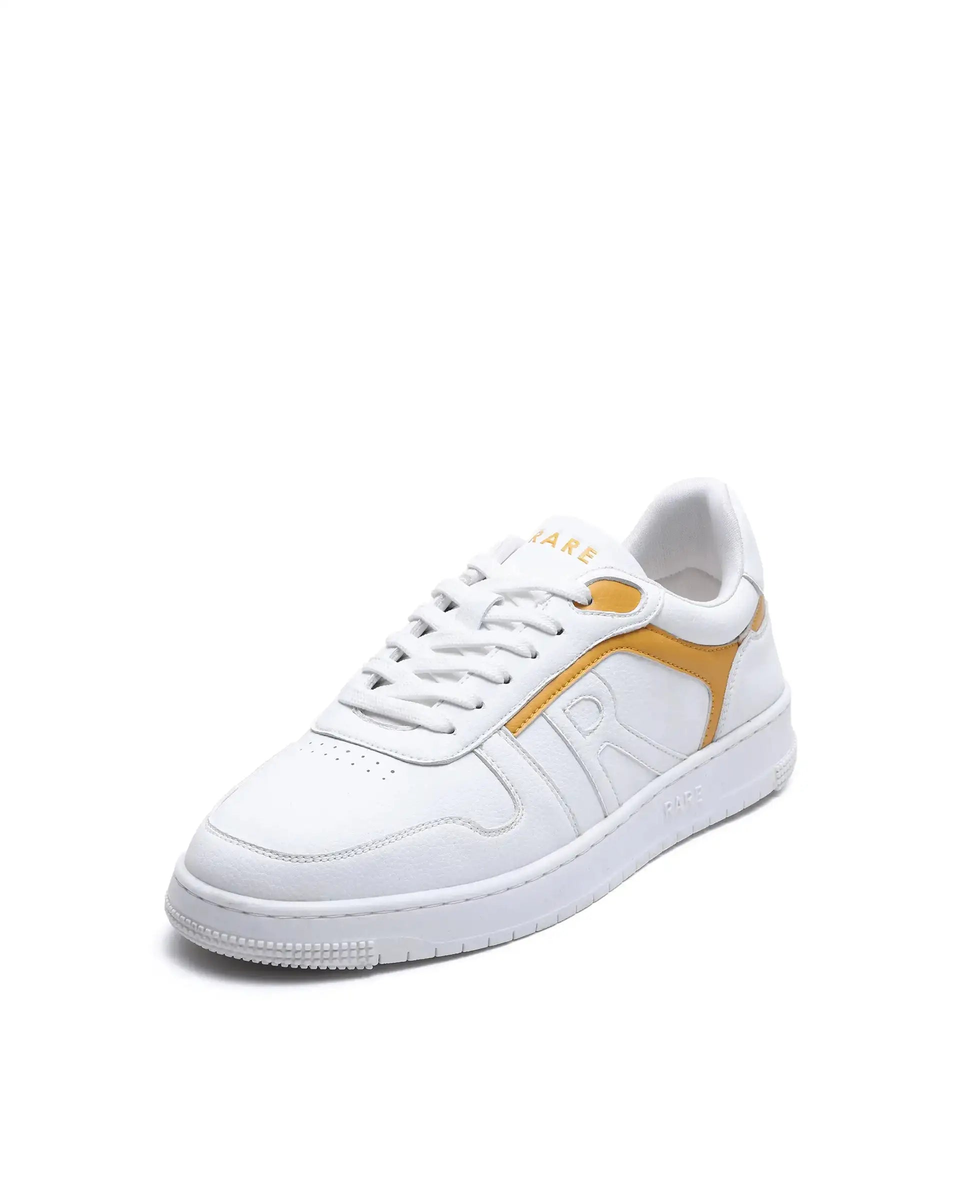 Rare Rabbit Men's Lexis Yellow Micro Leather Sneaker