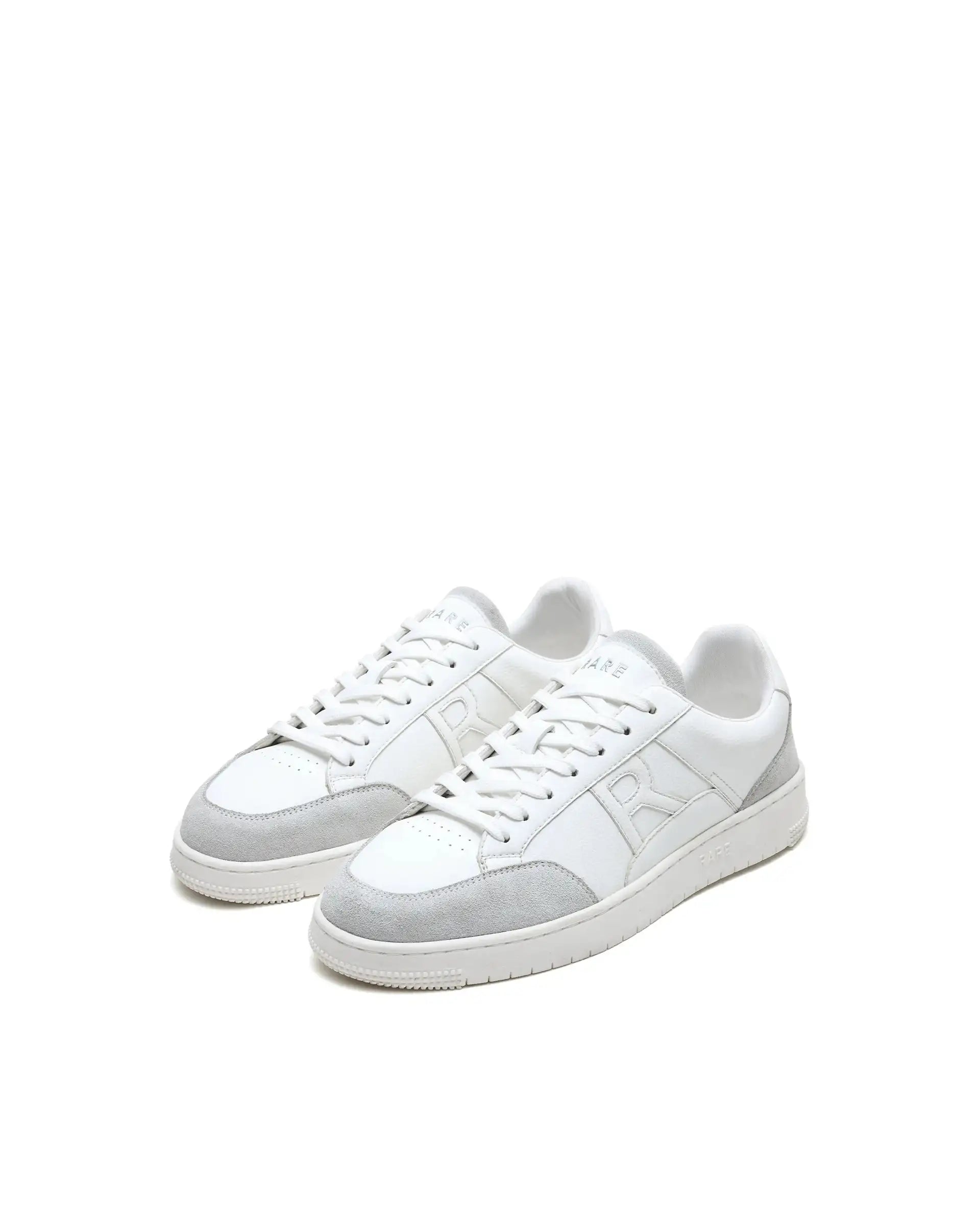 Rare Rabbit Men's Lino White Micro Leather Sneaker