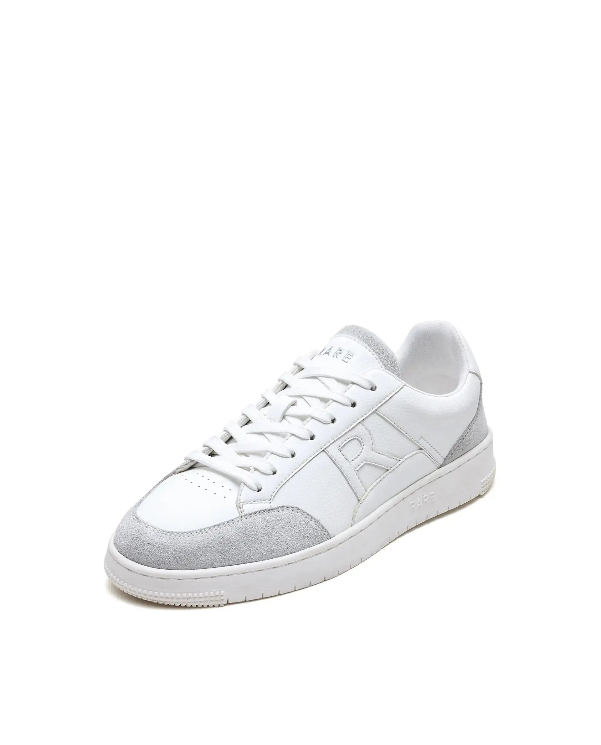 Rare Rabbit Men's Lino White Micro Leather Sneaker