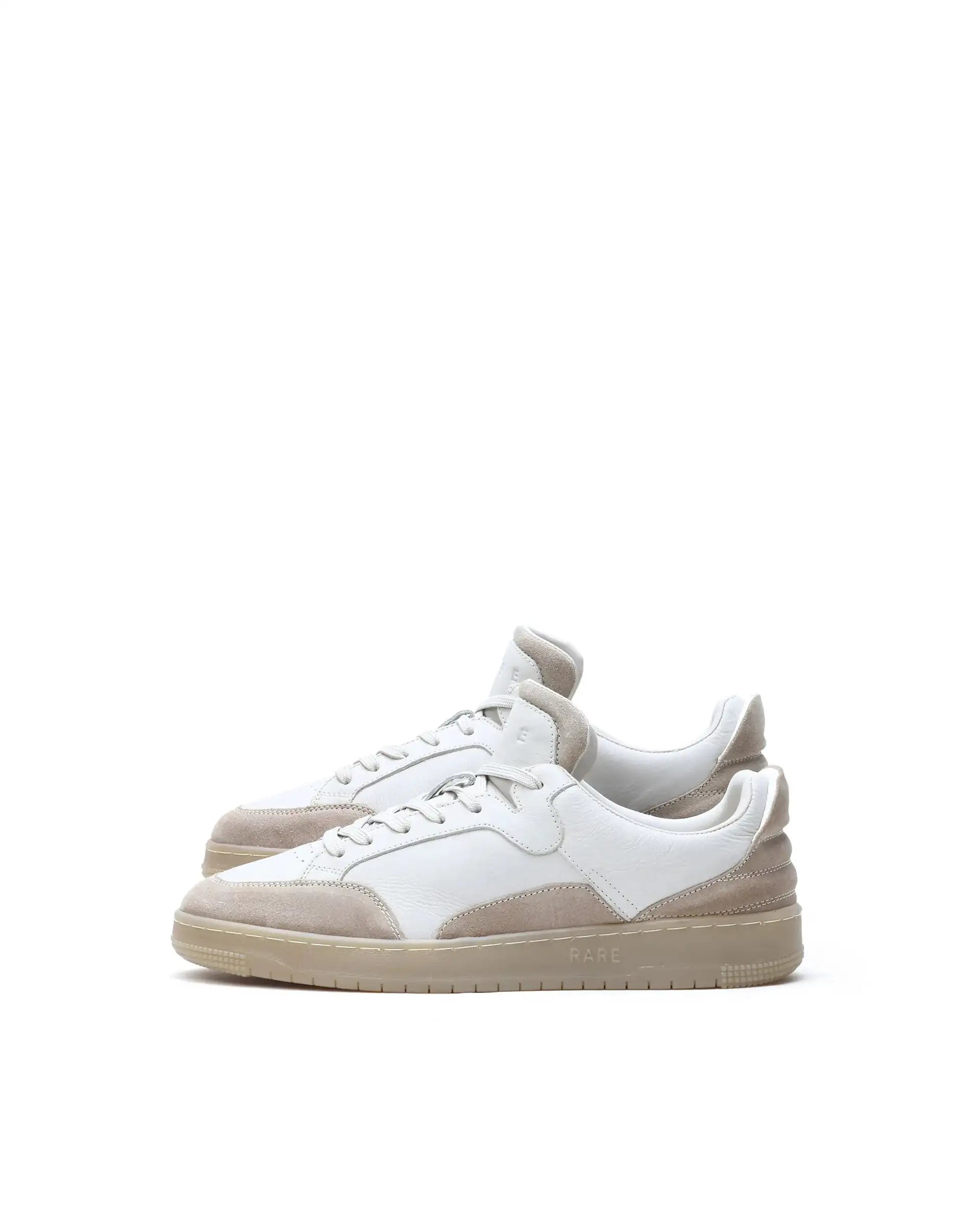 Rare Rabbit Men's Lip Beige Lace-Up Closure Leather Sneaker