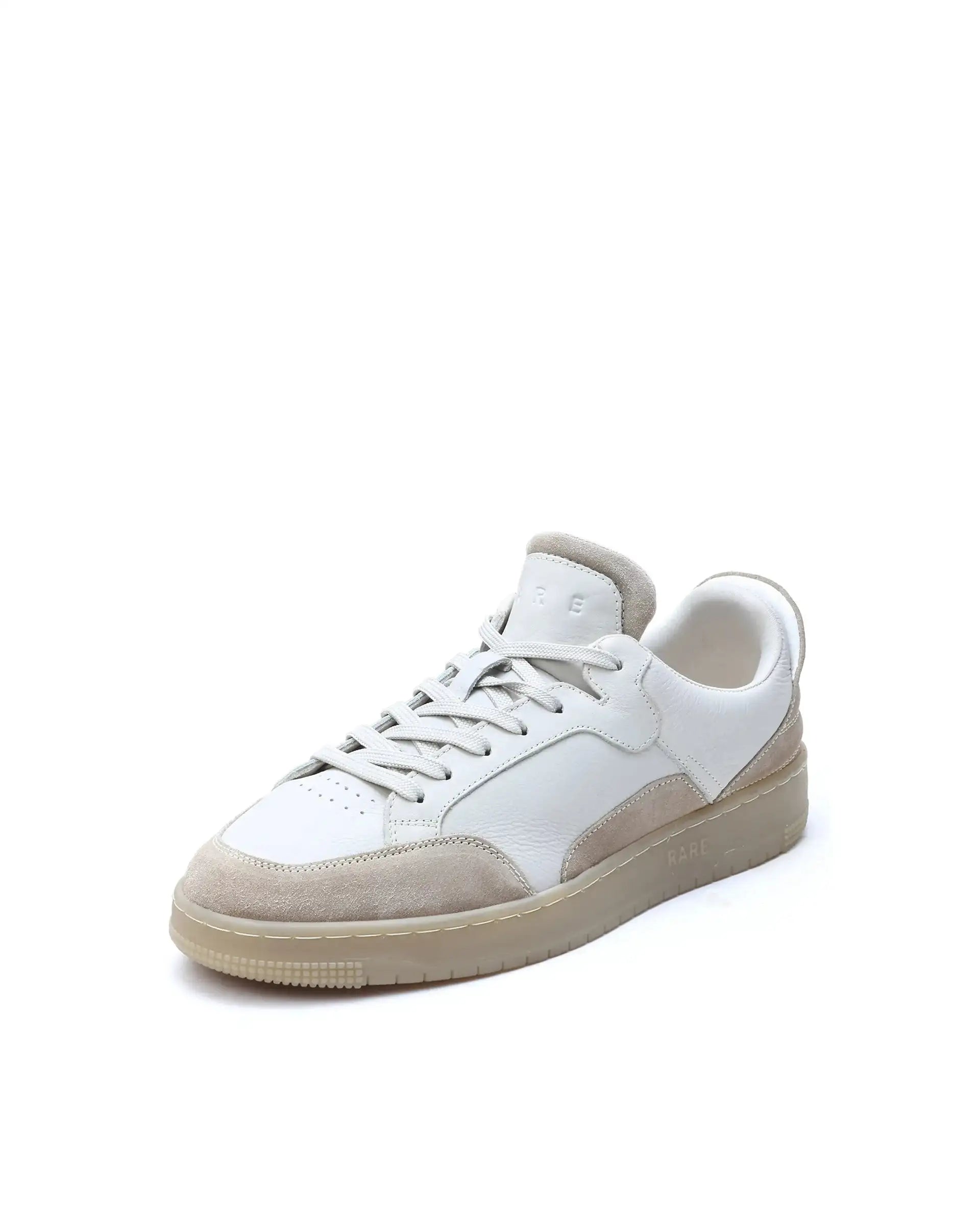 Rare Rabbit Men's Lip Beige Lace-Up Closure Leather Sneaker