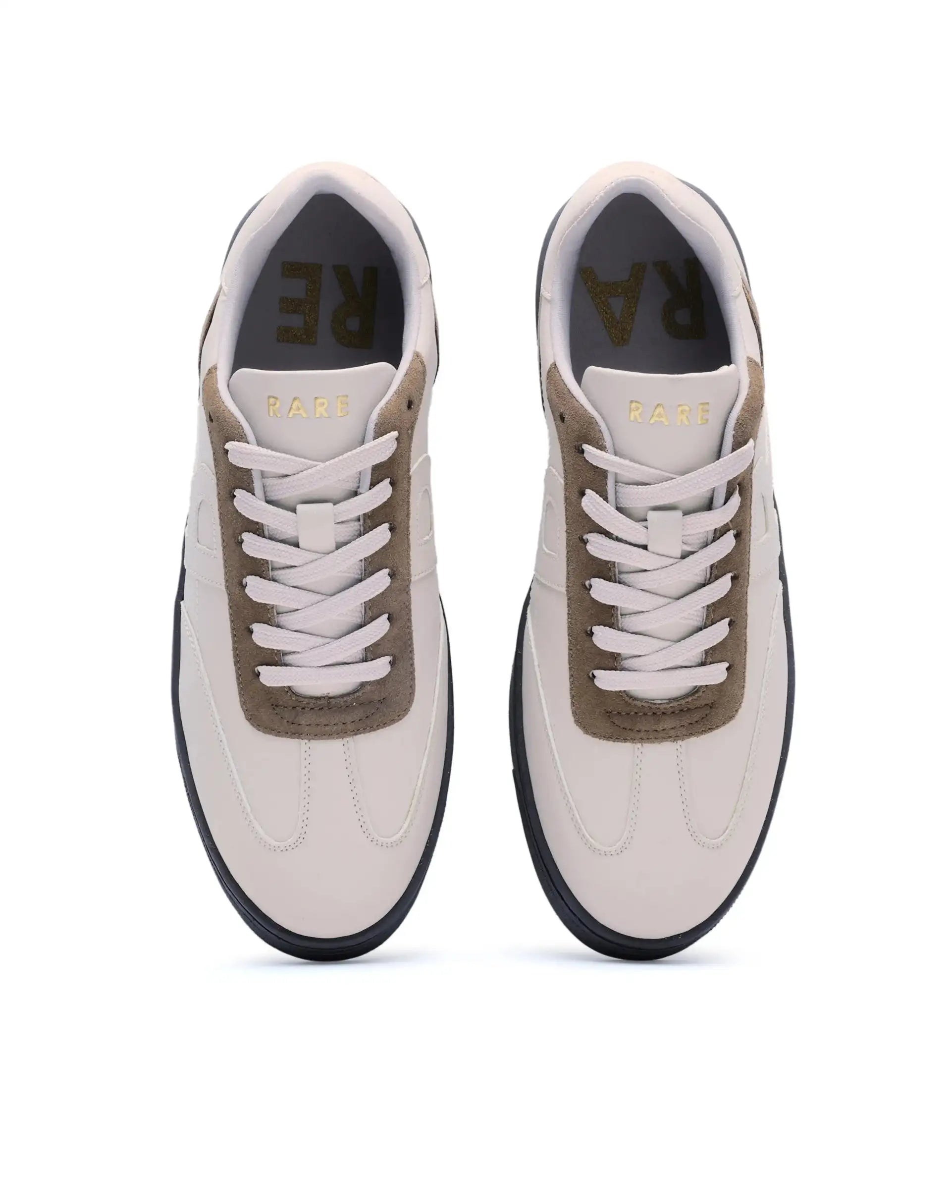 Rare Rabbit Men's Marco Brown Micro Leather Sneaker