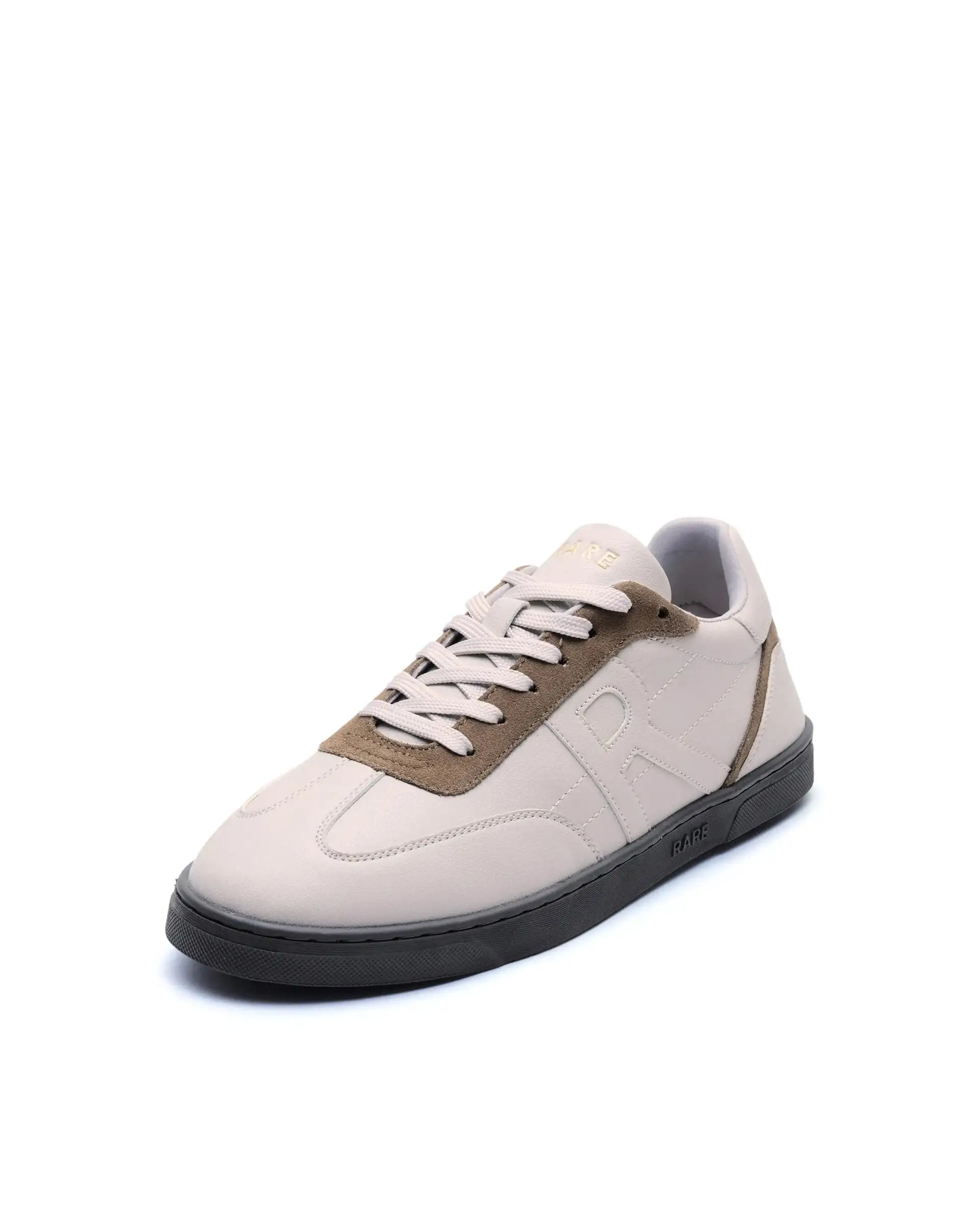 Rare Rabbit Men's Marco Brown Micro Leather Sneaker