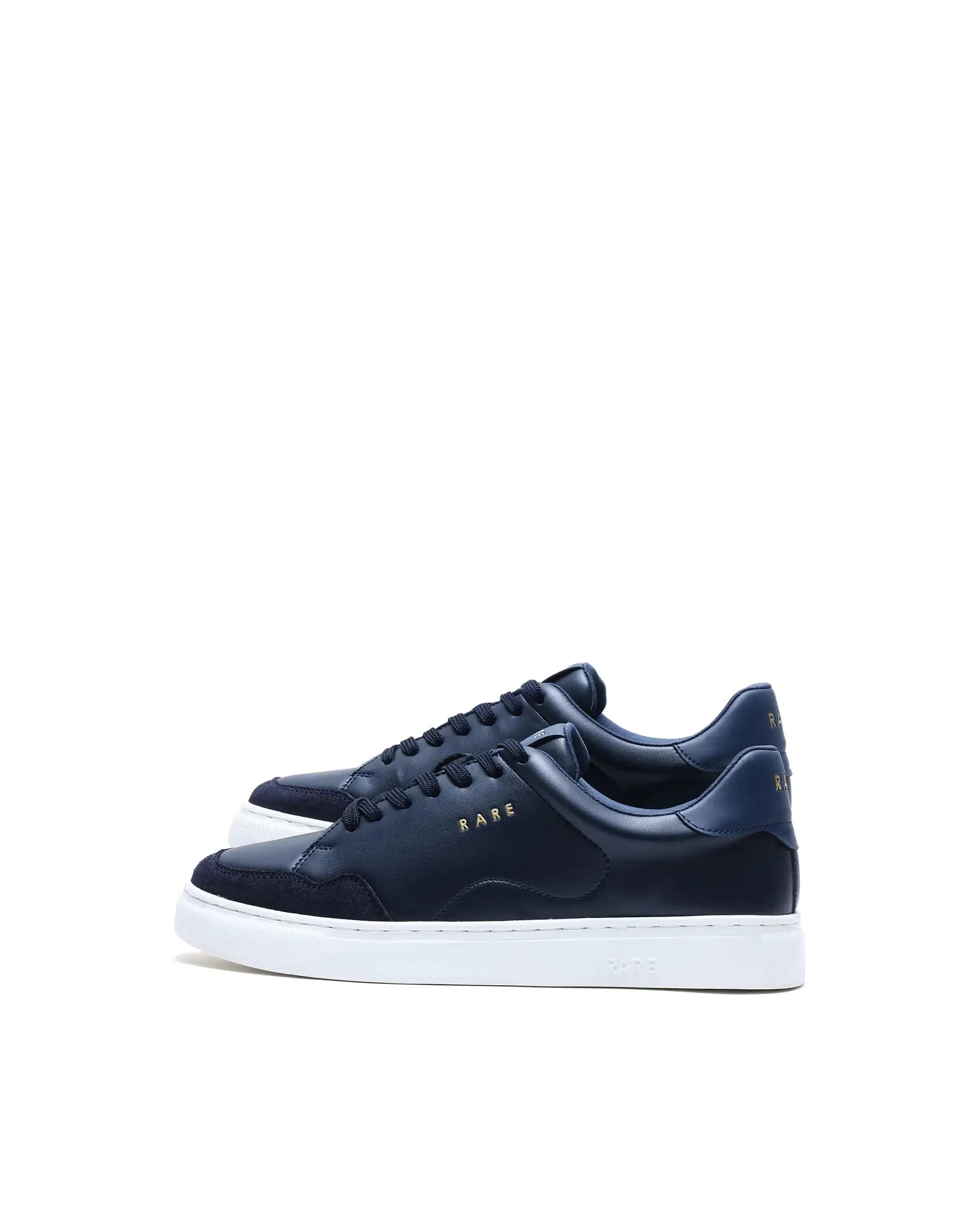 Rare Rabbit Men's Mawi Navy Micro Fiber Causal Sneaker