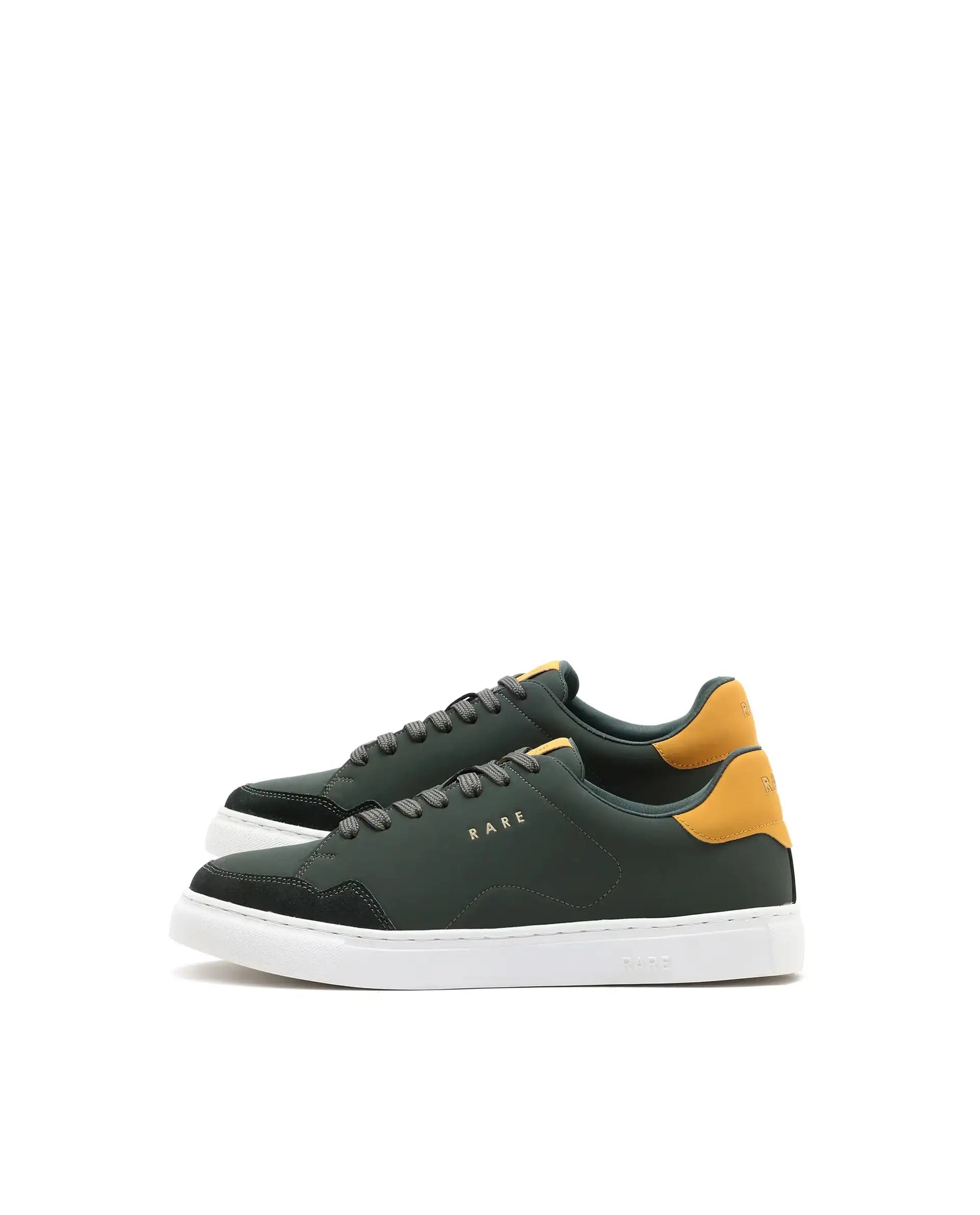 Rare Rabbit Men's Mawi Olive Micro Fiber Causal Sneaker