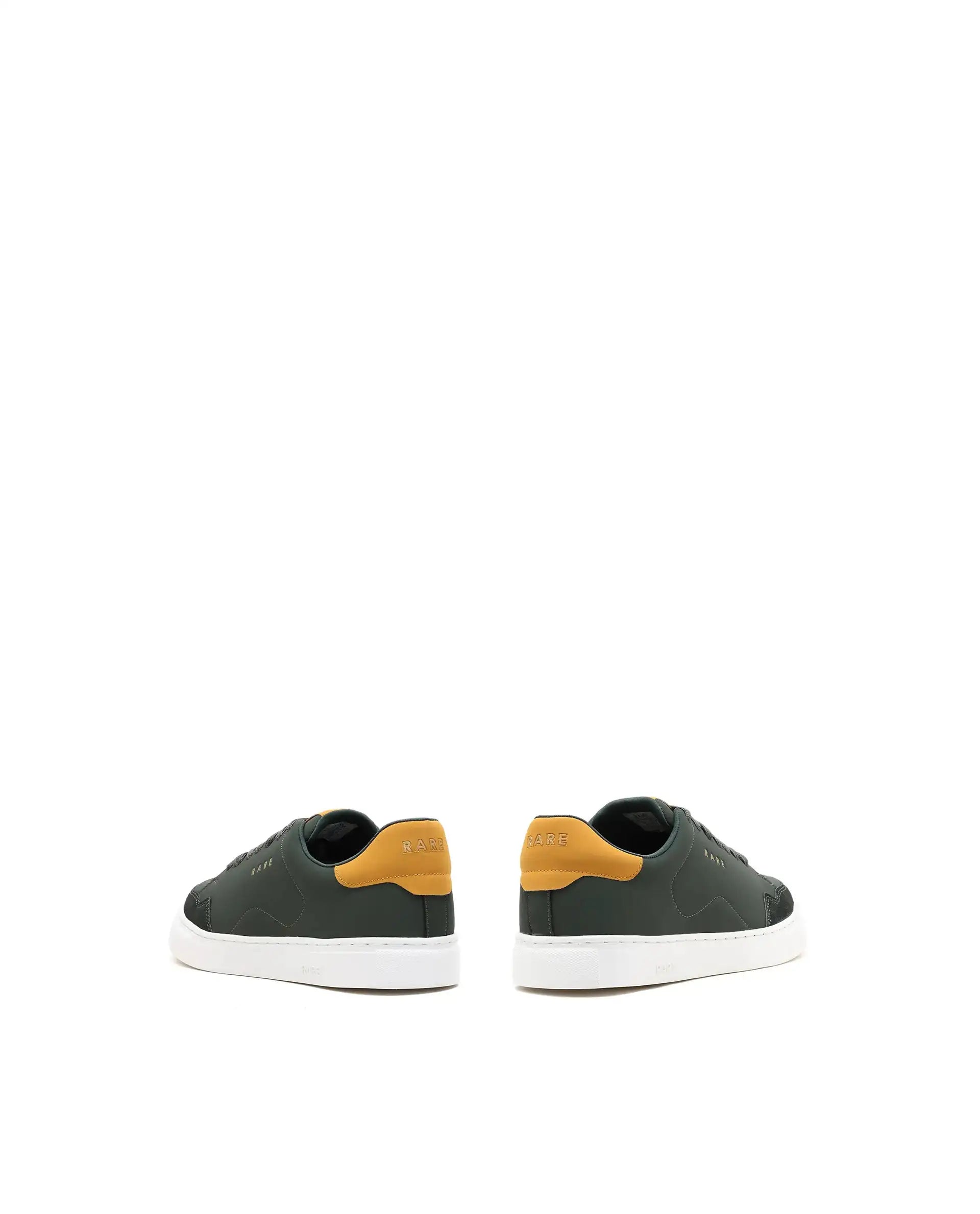 Rare Rabbit Men's Mawi Olive Micro Fiber Causal Sneaker