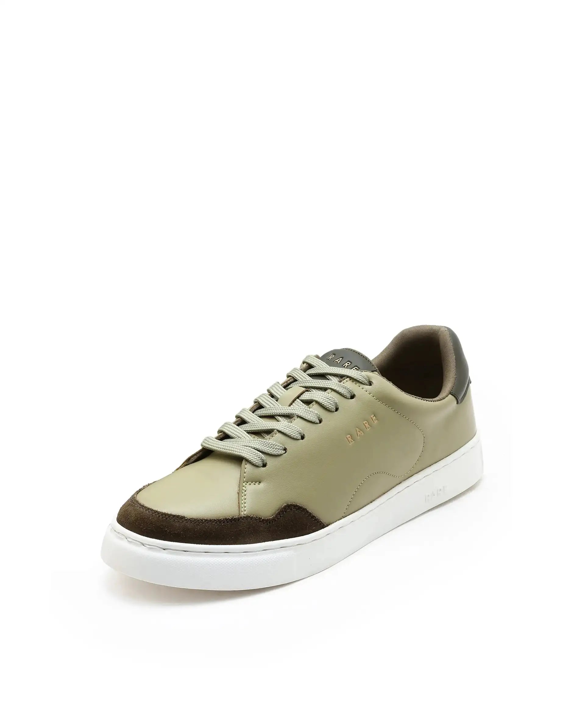 Rare Rabbit Men's Mawi Sage Micro Fiber Causal Sneaker
