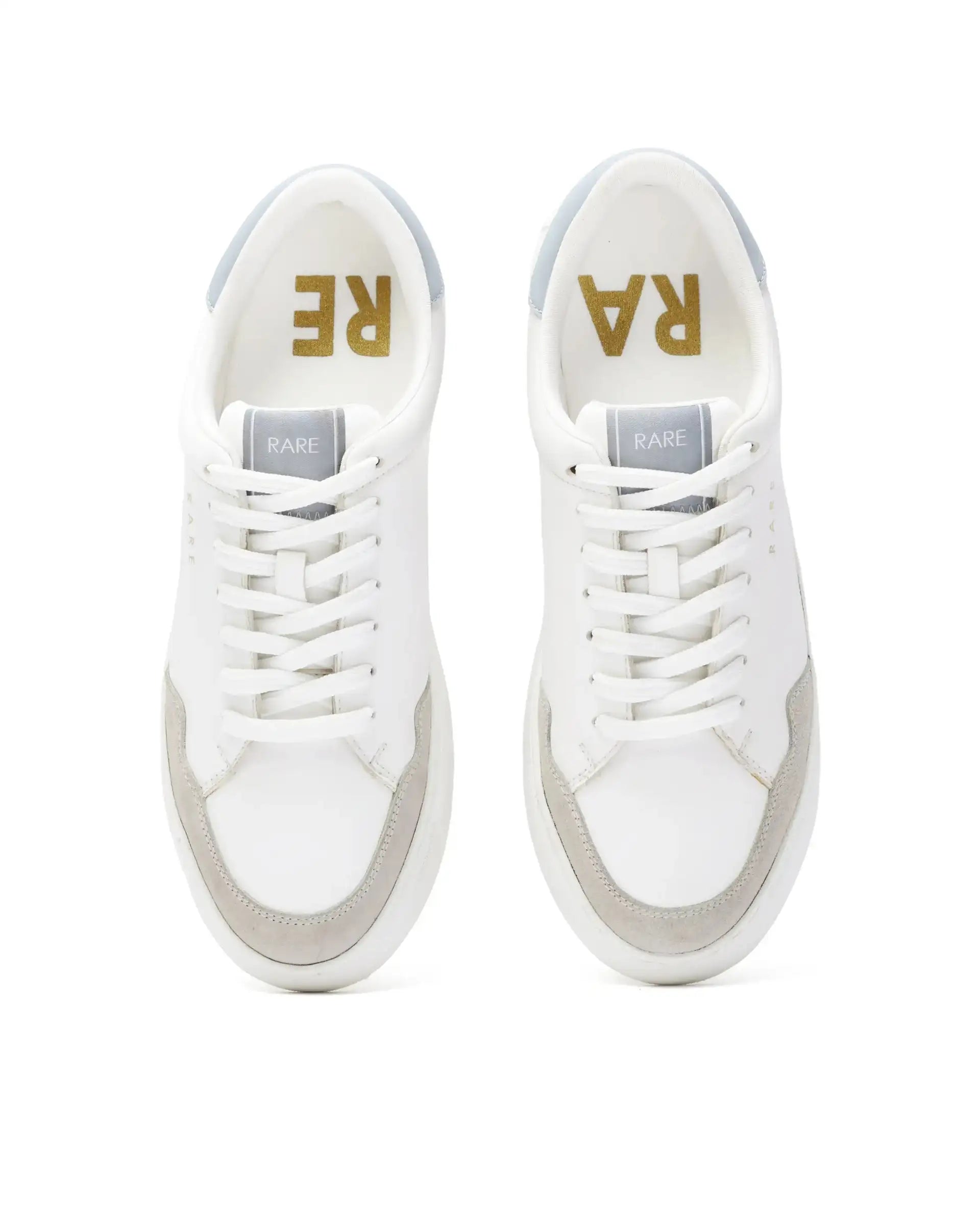 Rare Rabbit Men's Mawi White Micro Fiber Leather Sneaker