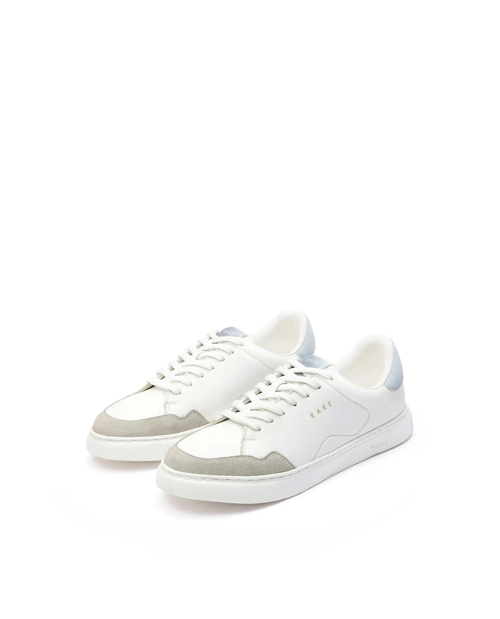 Rare Rabbit Men's Mawi White Micro Fiber Leather Sneaker