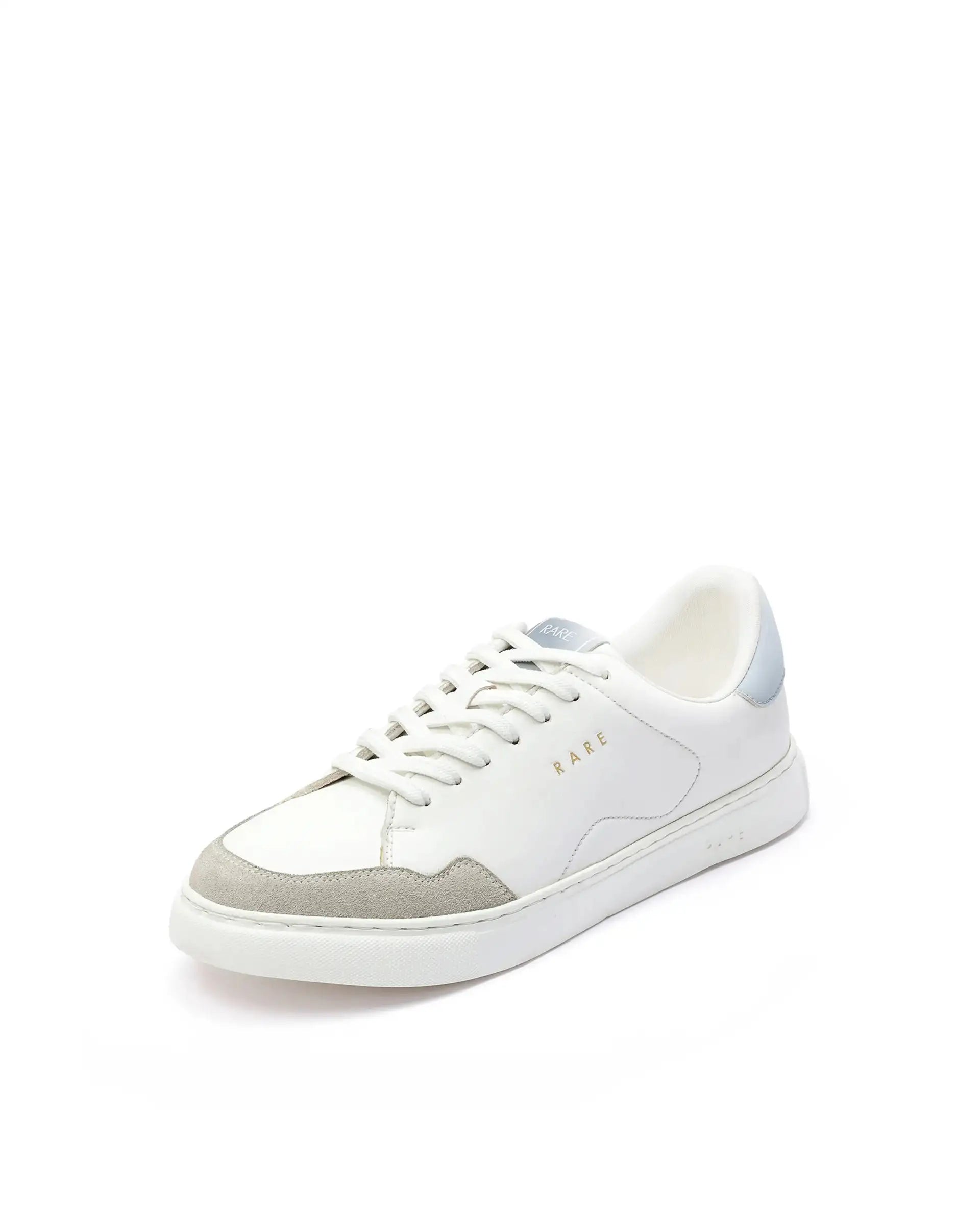 Rare Rabbit Men's Mawi White Micro Fiber Leather Sneaker