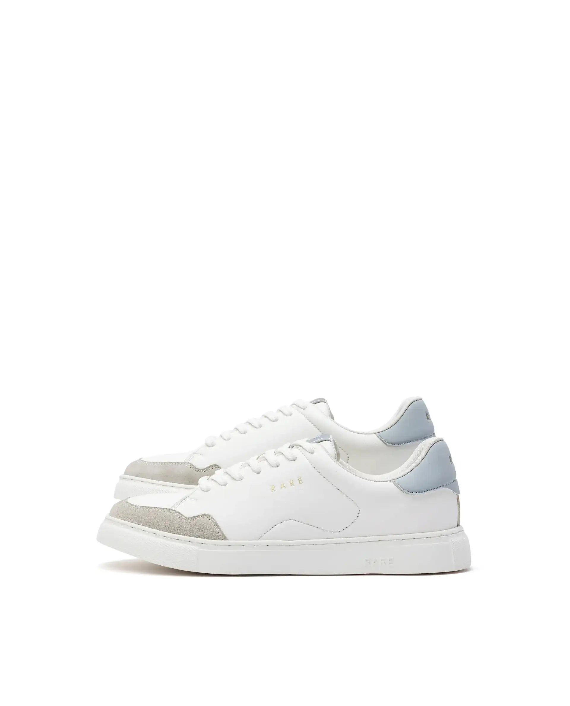Rare Rabbit Men's Mawi White Micro Fiber Leather Sneaker