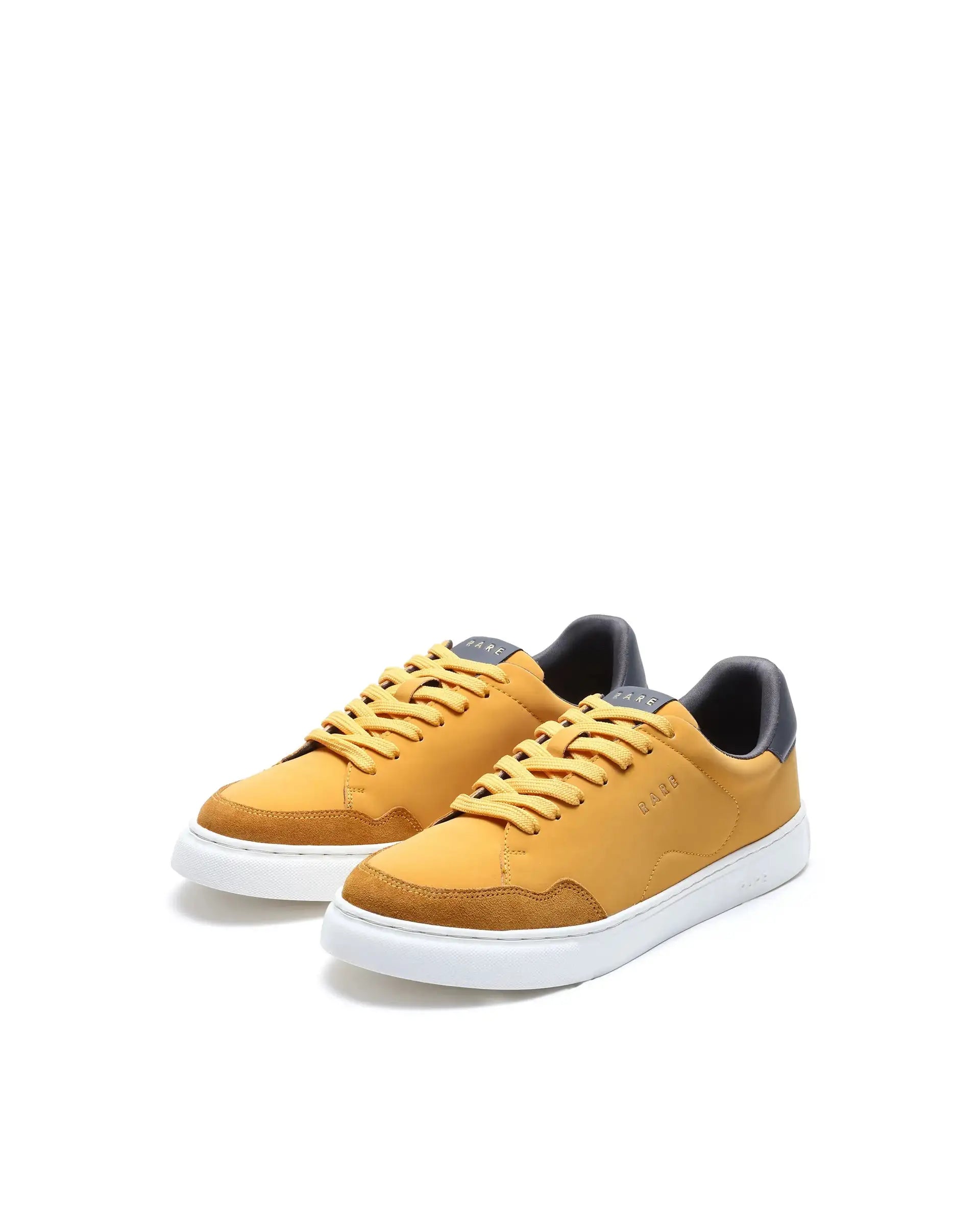 Rare Rabbit Men's Mawi Yellow Micro Fiber Causal Sneaker