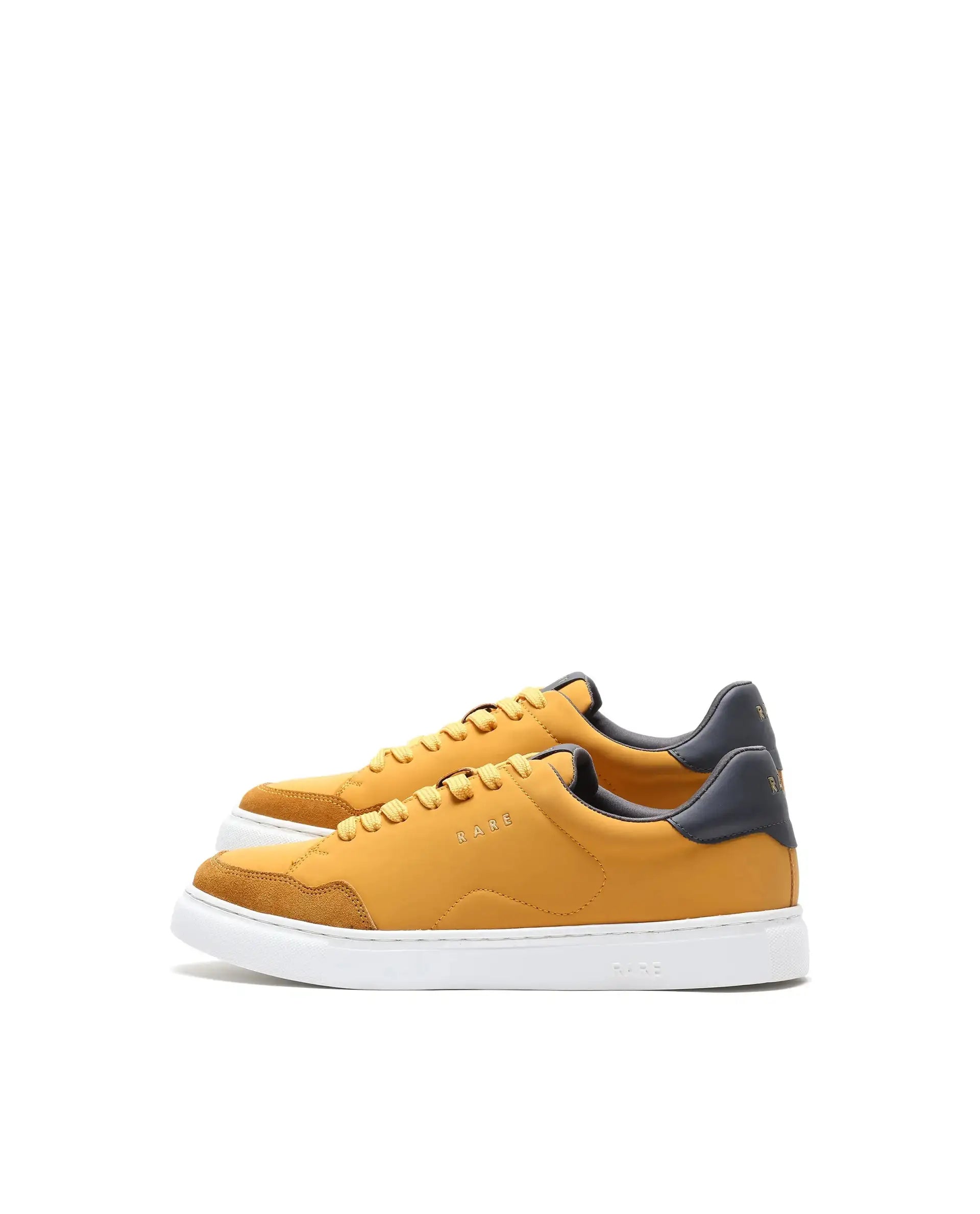 Rare Rabbit Men's Mawi Yellow Micro Fiber Causal Sneaker