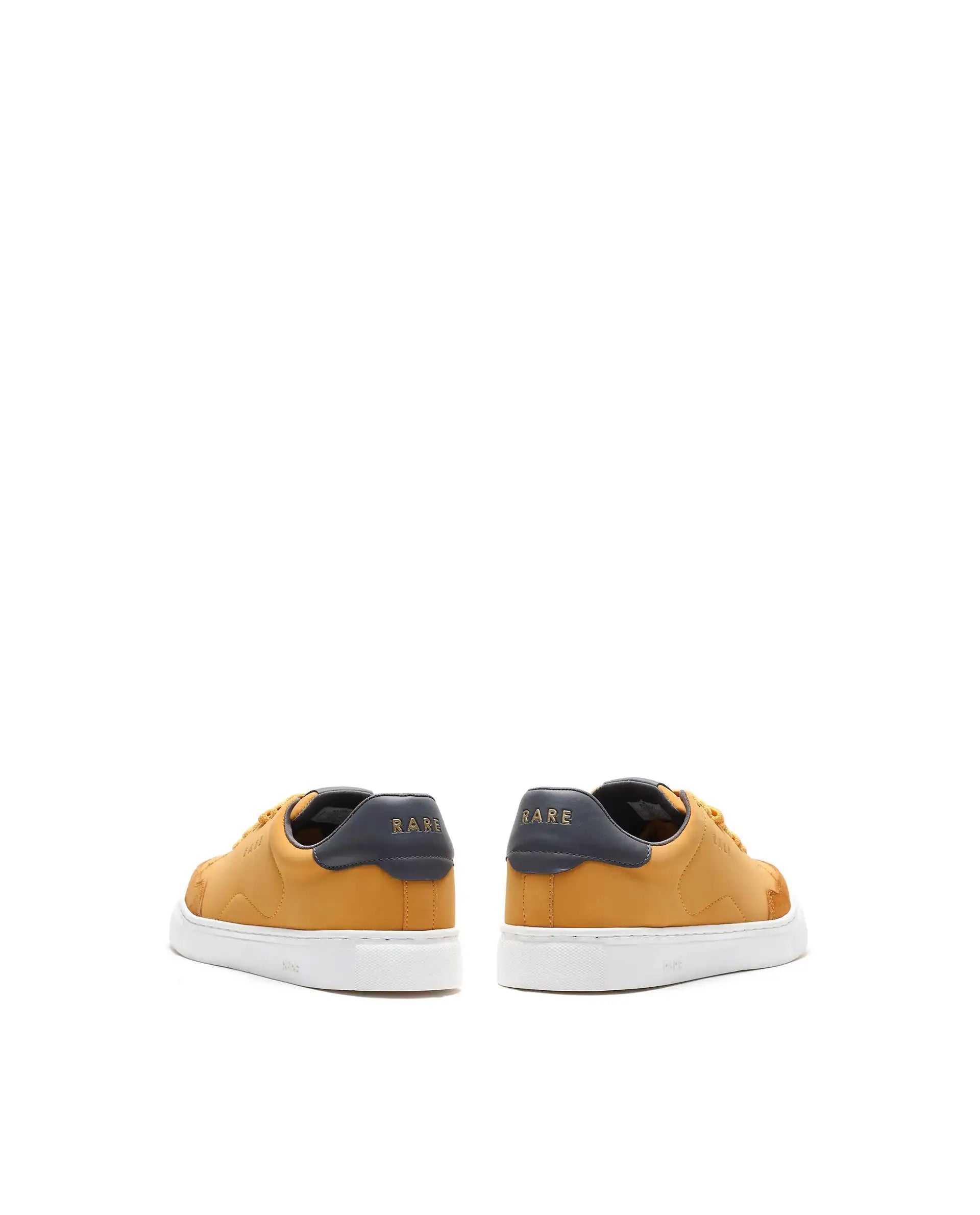 Rare Rabbit Men's Mawi Yellow Micro Fiber Causal Sneaker