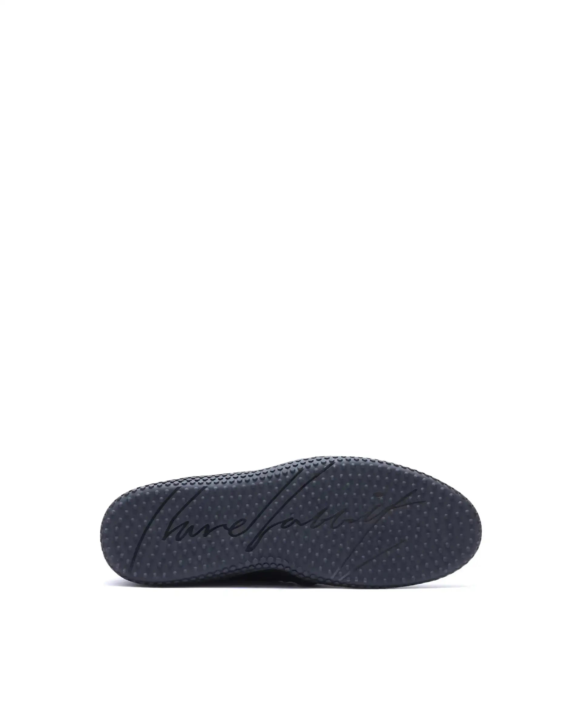 Rare Rabbit Men's Membo Black Leather Fabric Sneaker