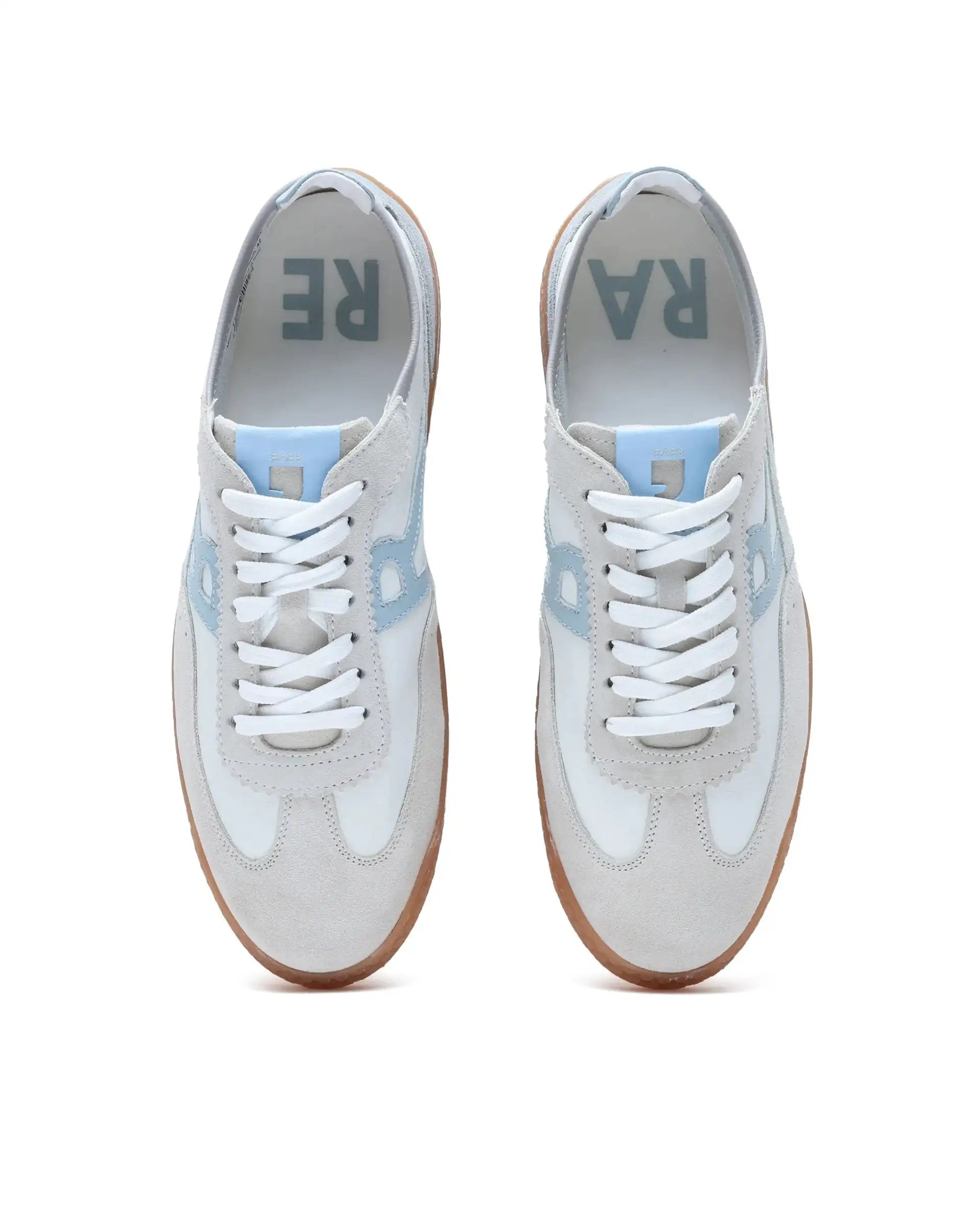 Rare Rabbit Men's Membo Light Cement Leather Fabric Sneaker