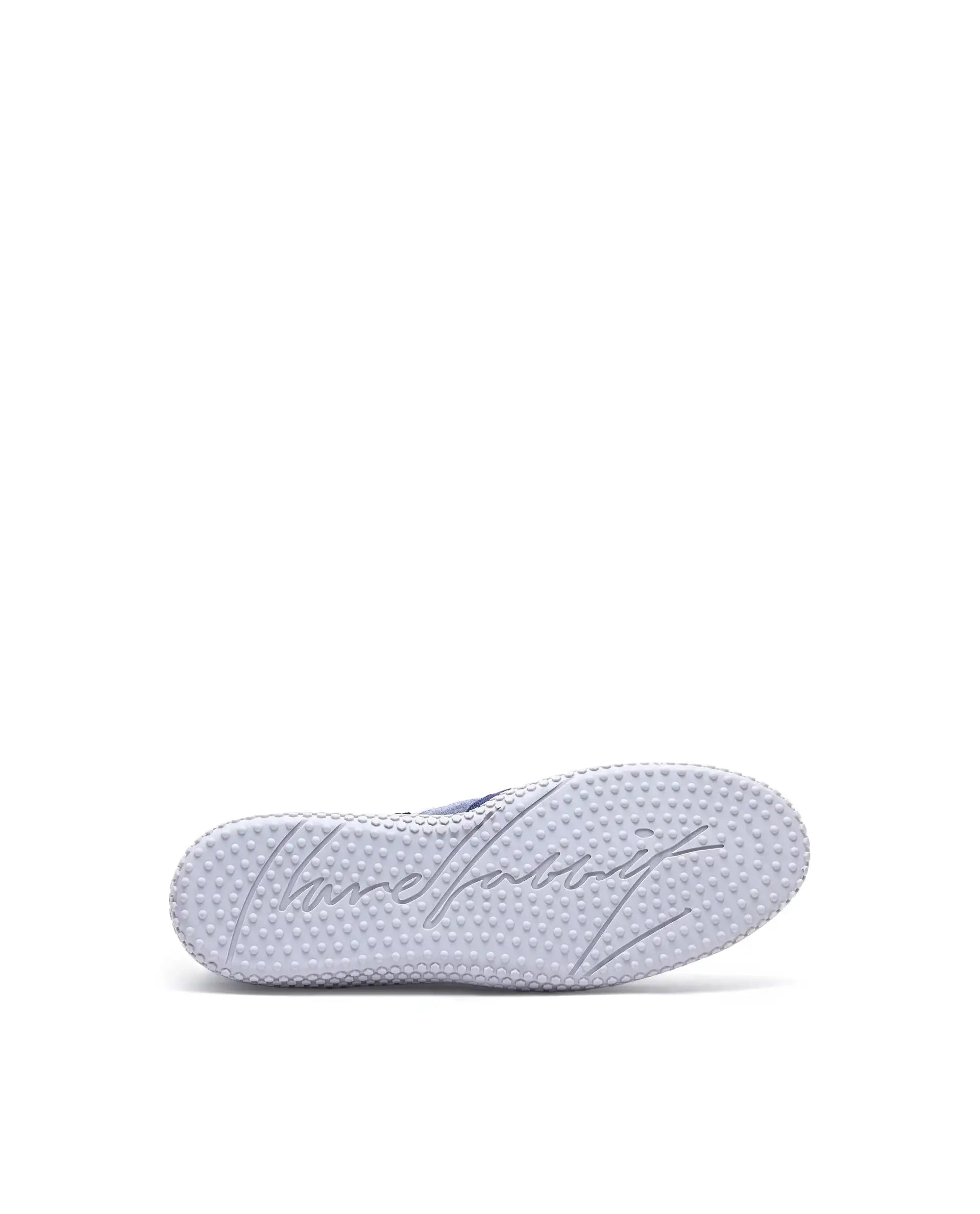 Rare Rabbit Men's Membo Navy Leather Fabric Sneaker