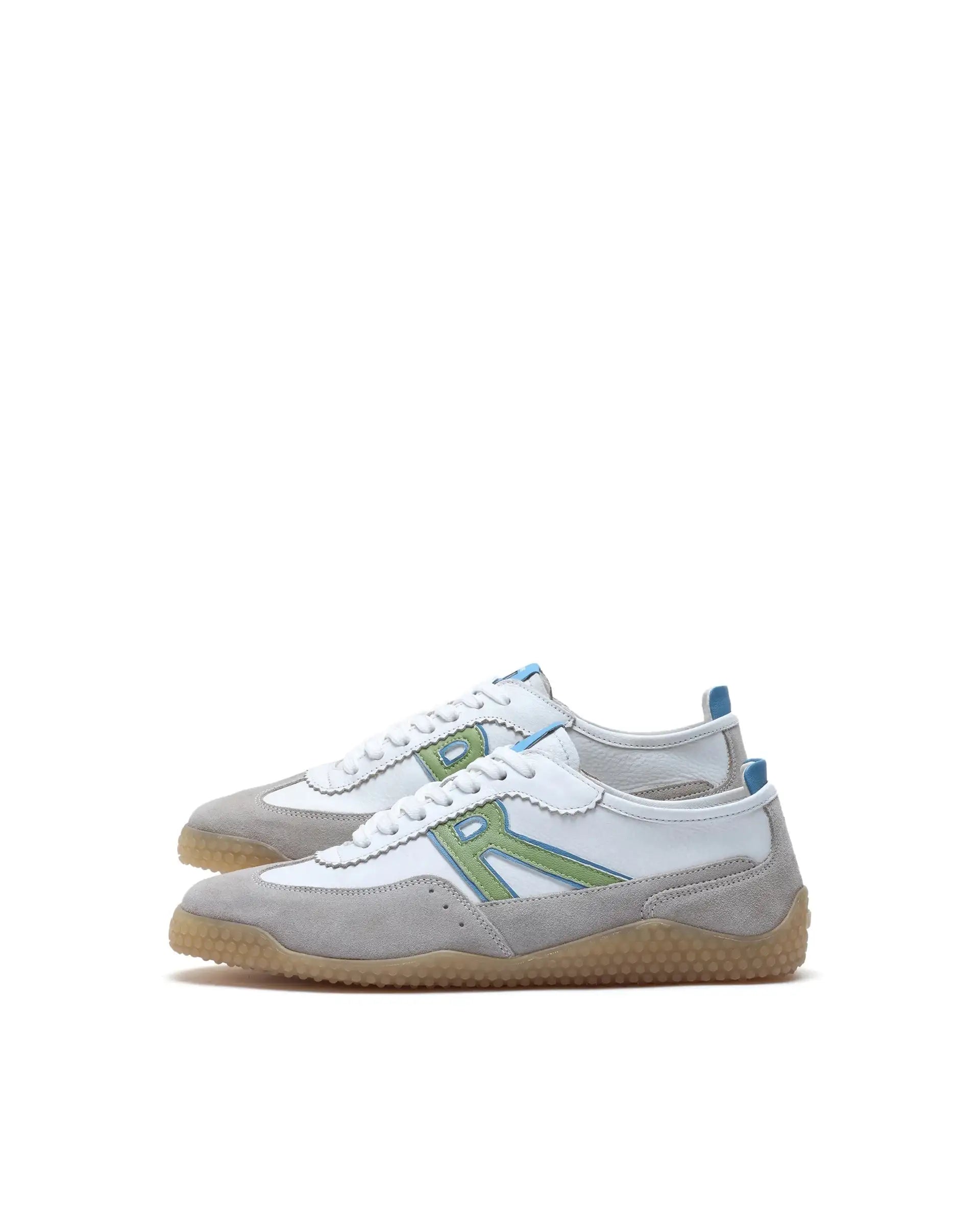 Rare Rabbit Men's Membo White Leather Fabric Sneaker