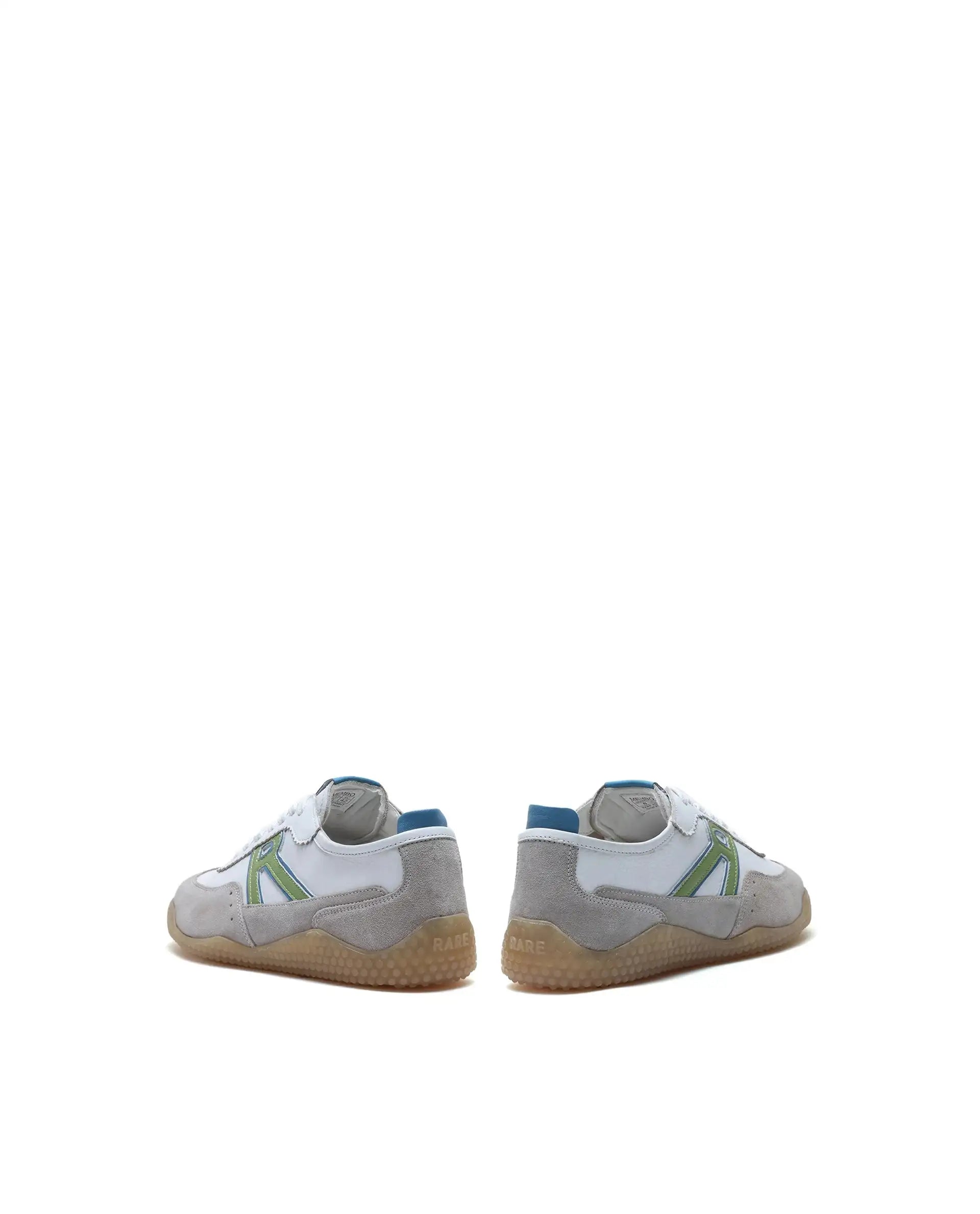 Rare Rabbit Men's Membo White Leather Fabric Sneaker