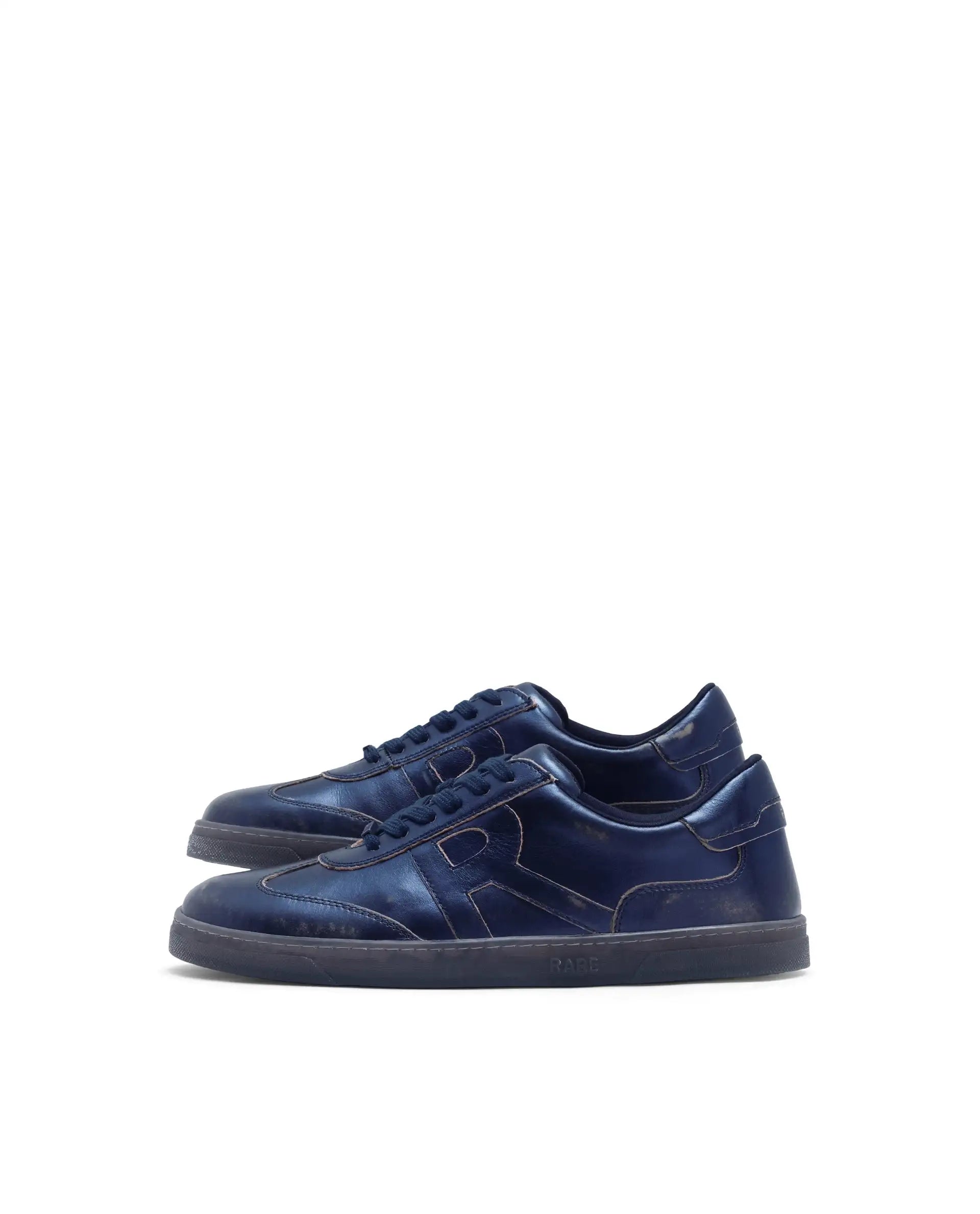 Rare Rabbit Men Mercure Metallic Blue Lace-Up Closure Shoes
