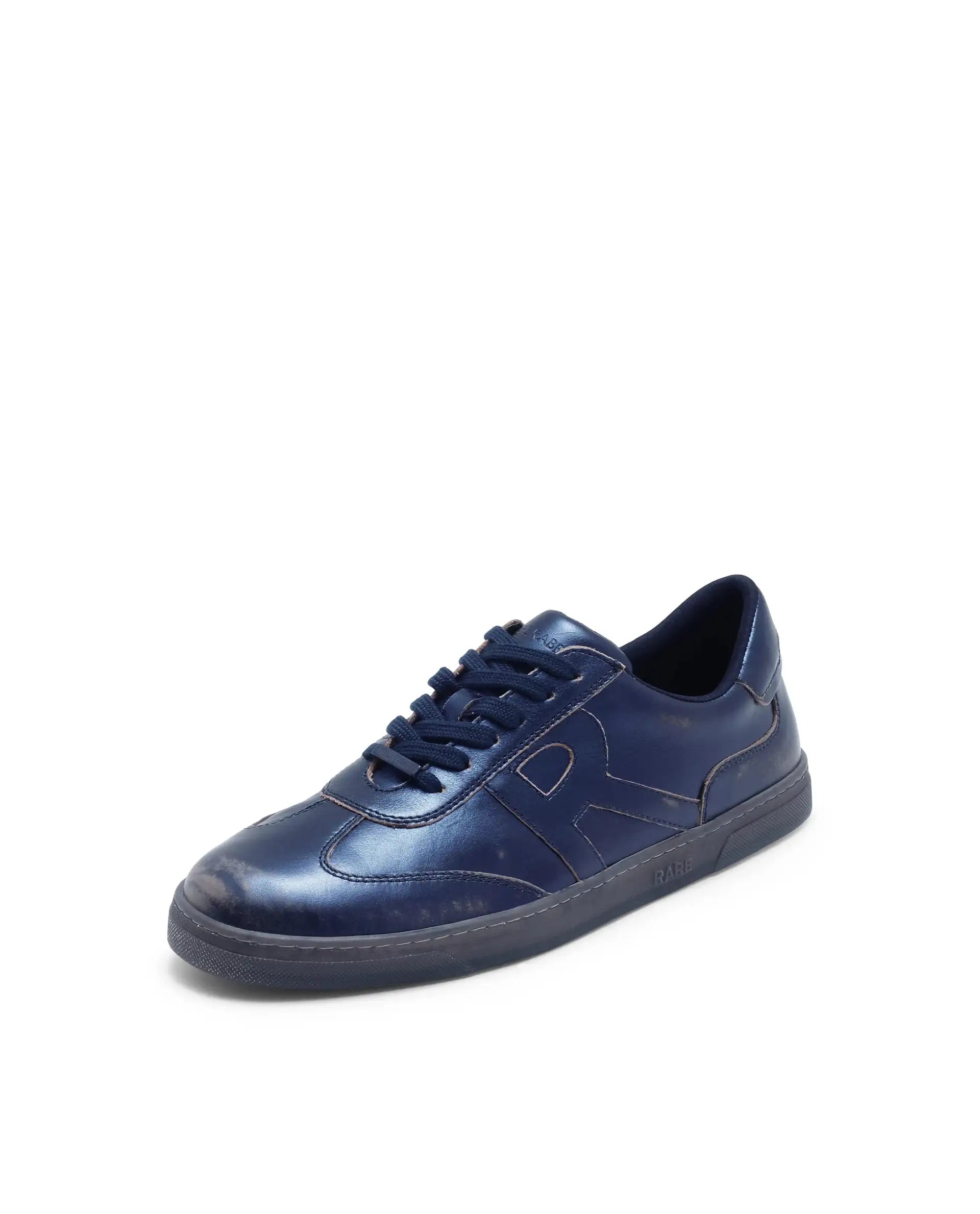 Rare Rabbit Men Mercure Metallic Blue Lace-Up Closure Shoes