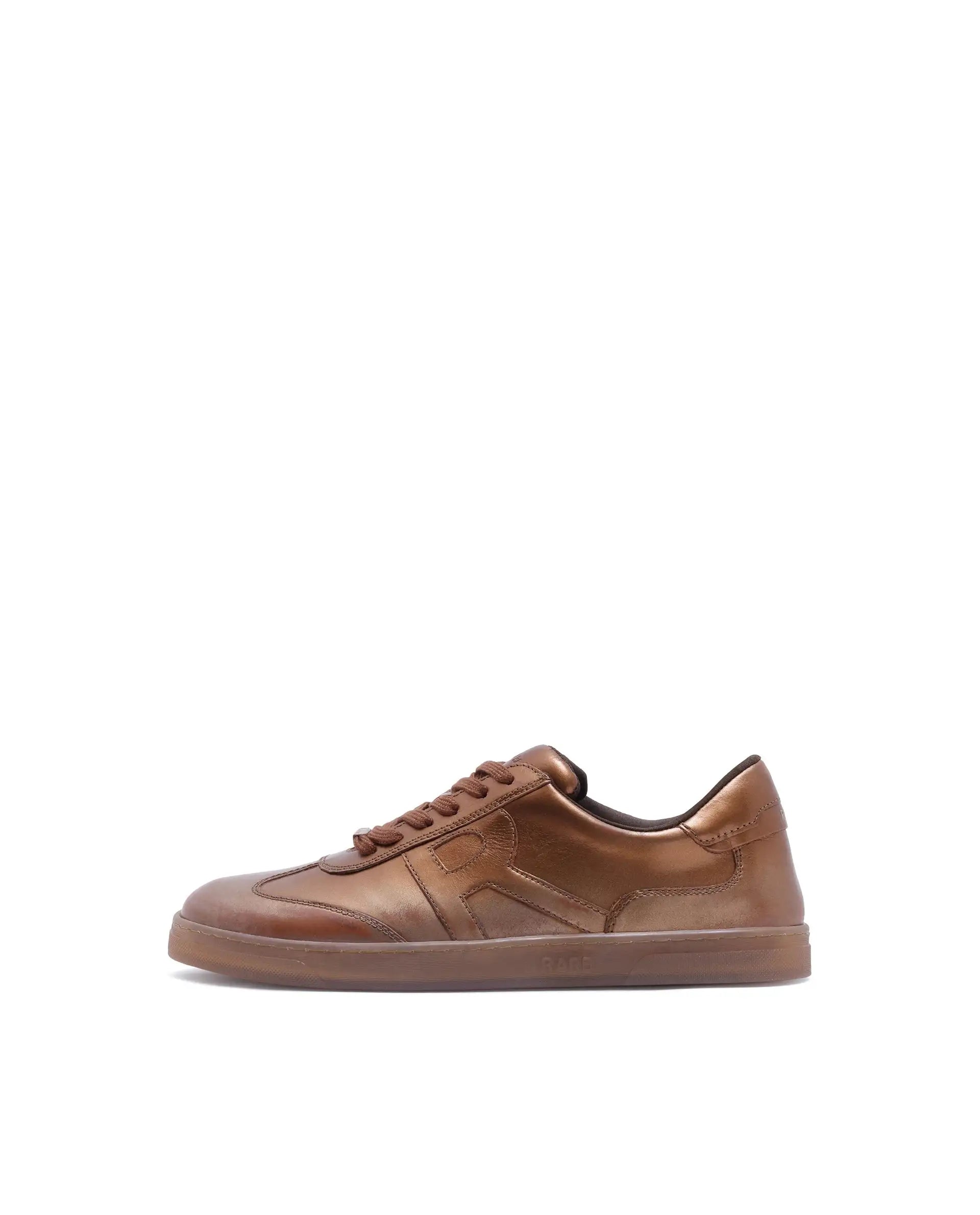 Rare Rabbit Men Mercure Metallic Copper Lace-Up Closure Shoes