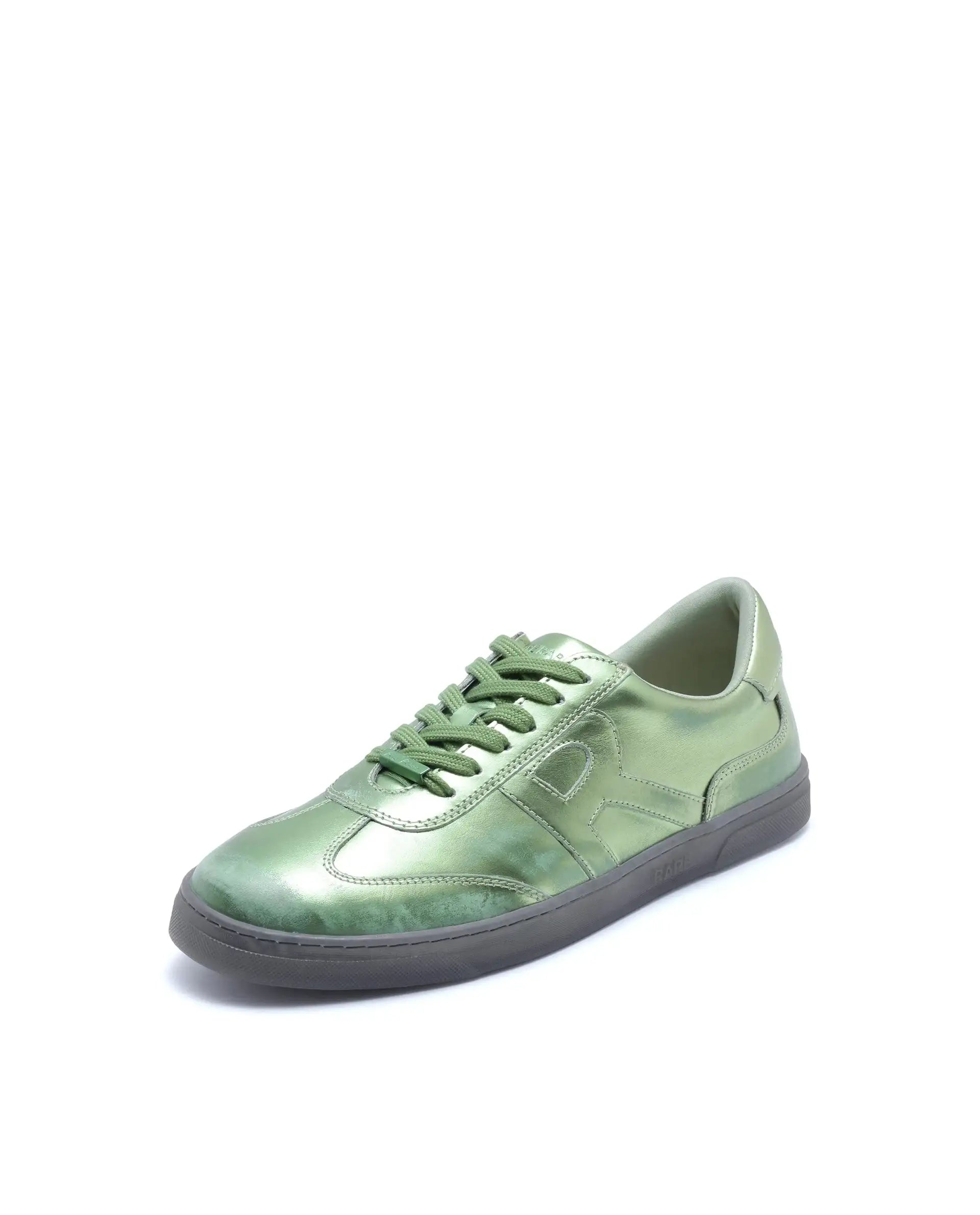 Rare Rabbit Men Mercure Metallic Green Lace-Up Closure Shoes