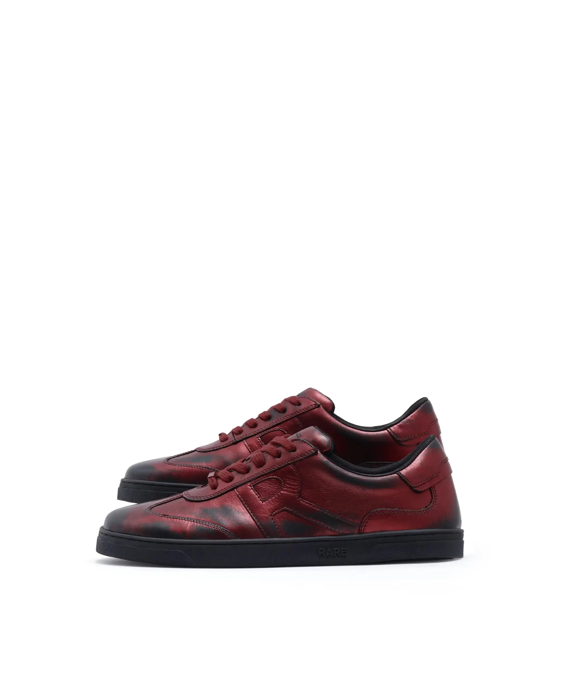 Rare Rabbit Men Mercure Metallic Red Lace-Up Closure Shoes