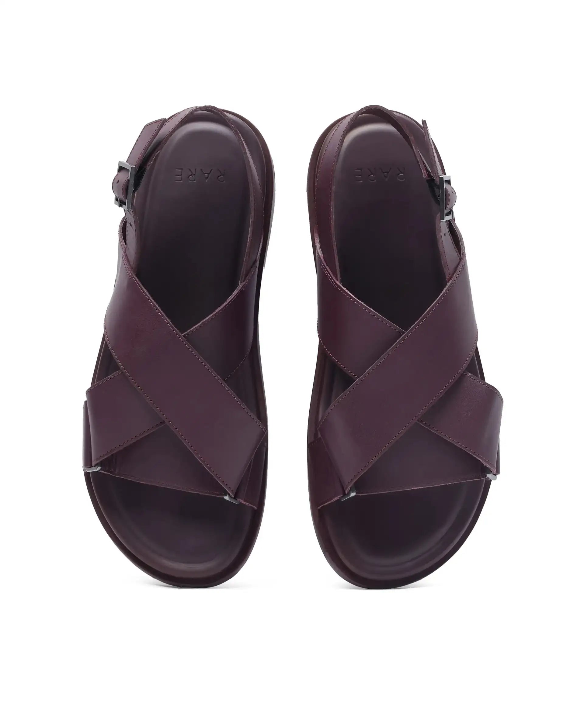 Rare Rabbit Men Monz Bordo Slip-On Closure Sandal