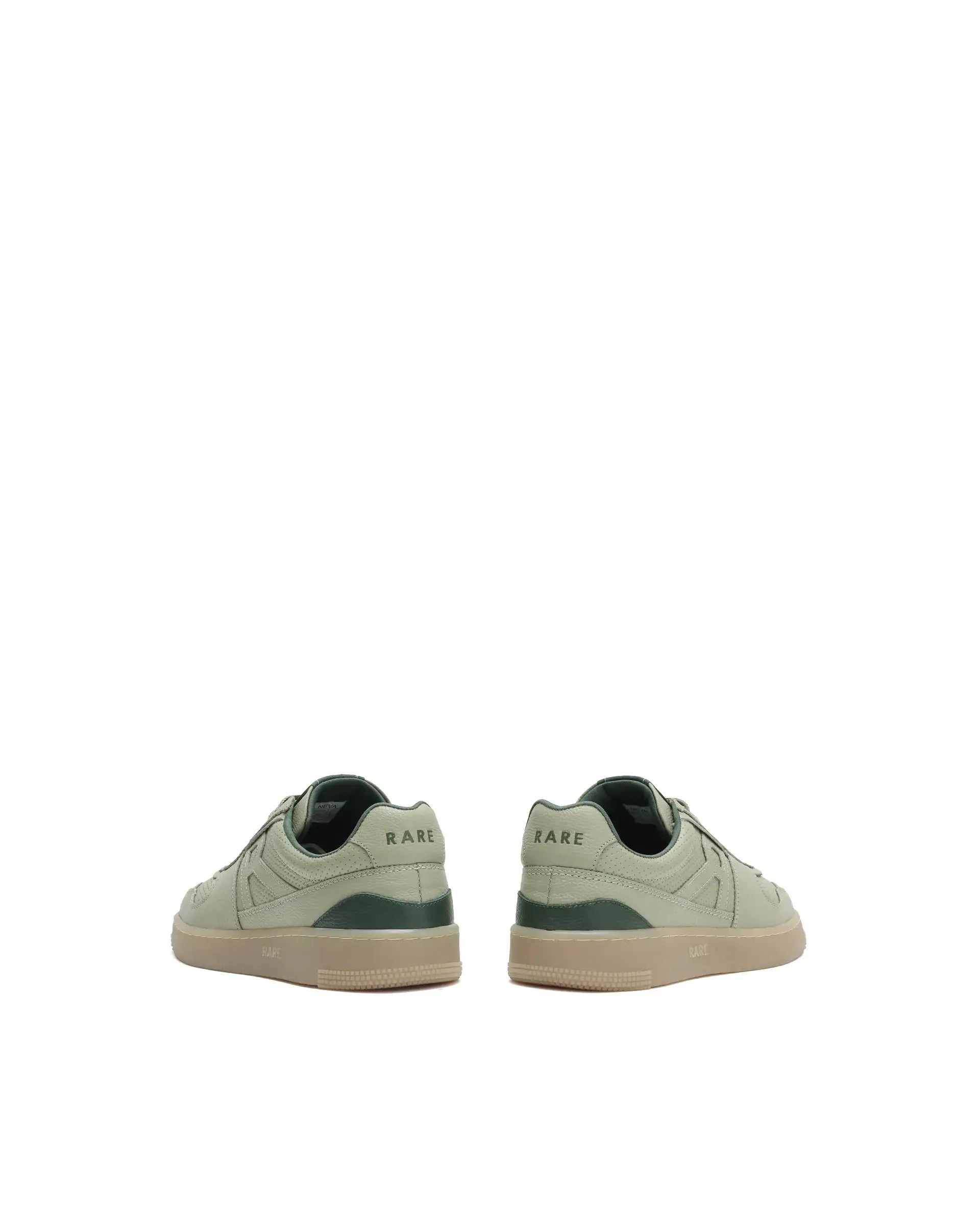 Rare Rabbit Mens Neva Sage Genuine Leather Lace-Up Closure Low -Top Dual Tone Sneaker