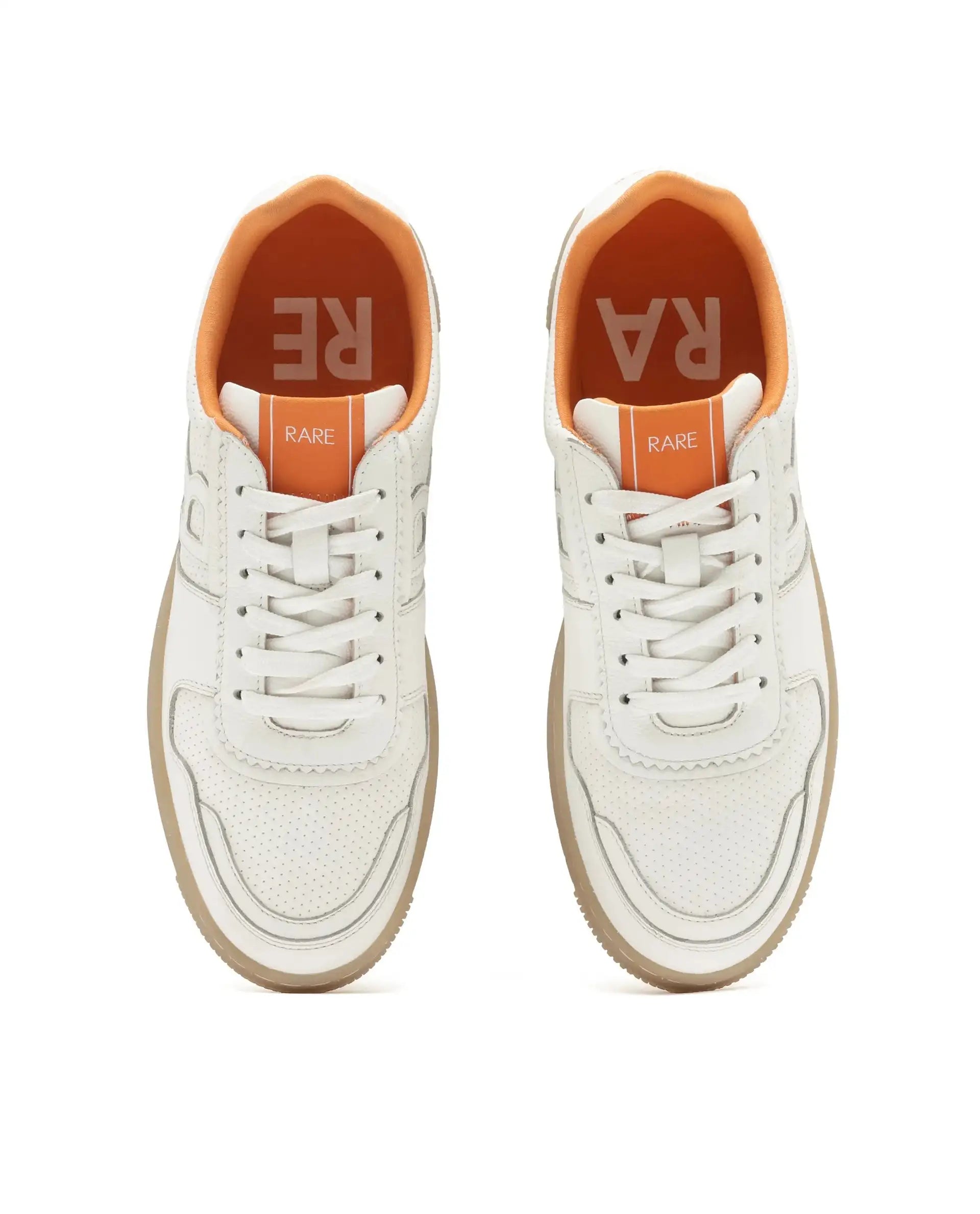 Rare Rabbit Men Neva White Lace-Up Closure Sneaker