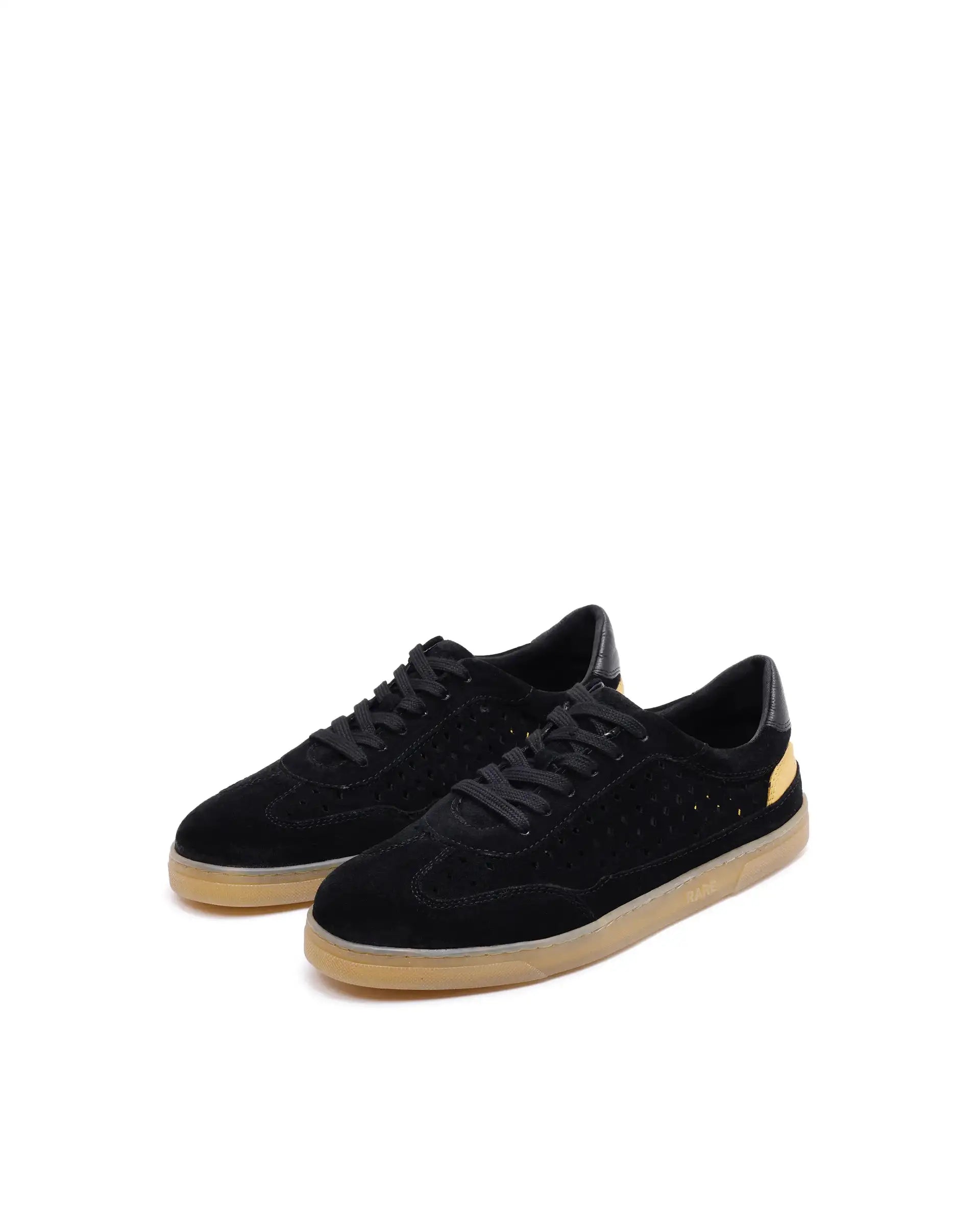 Rare Rabbit Men Norma Black Suede Lace-Up Closure Sneaker