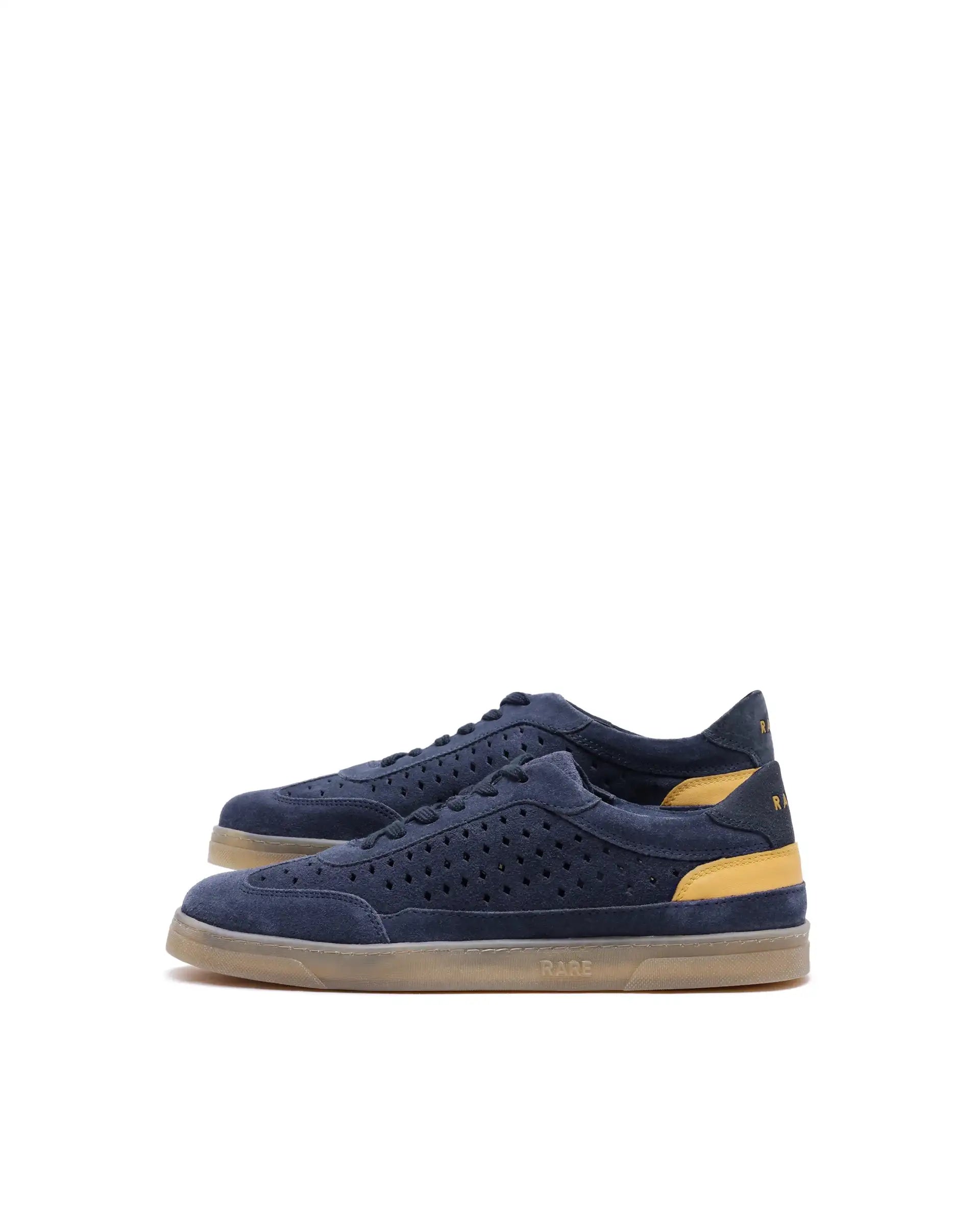 Rare Rabbit Men Norma Navy Suede Lace-Up Closure Sneaker