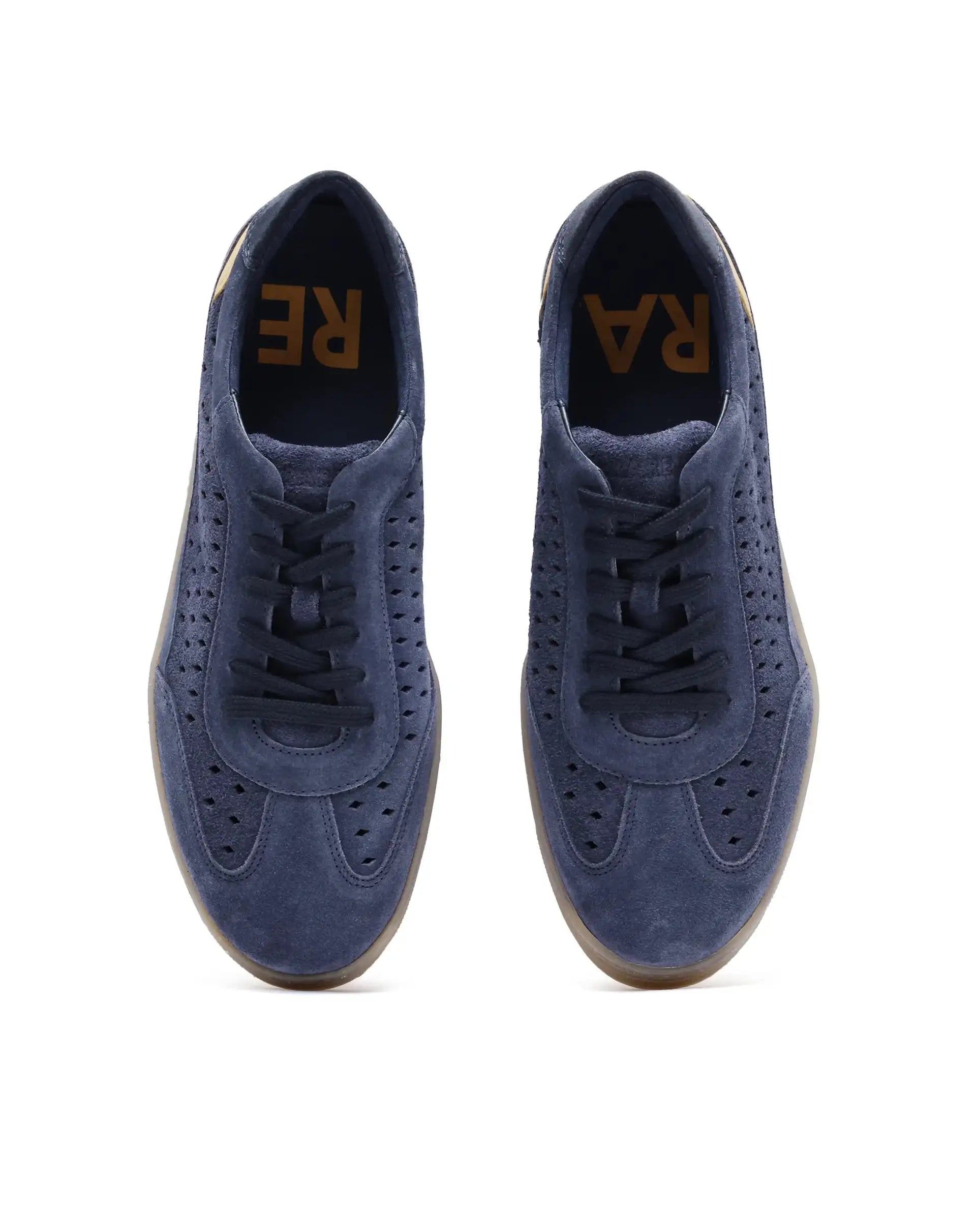 Rare Rabbit Men Norma Navy Suede Lace-Up Closure Sneaker