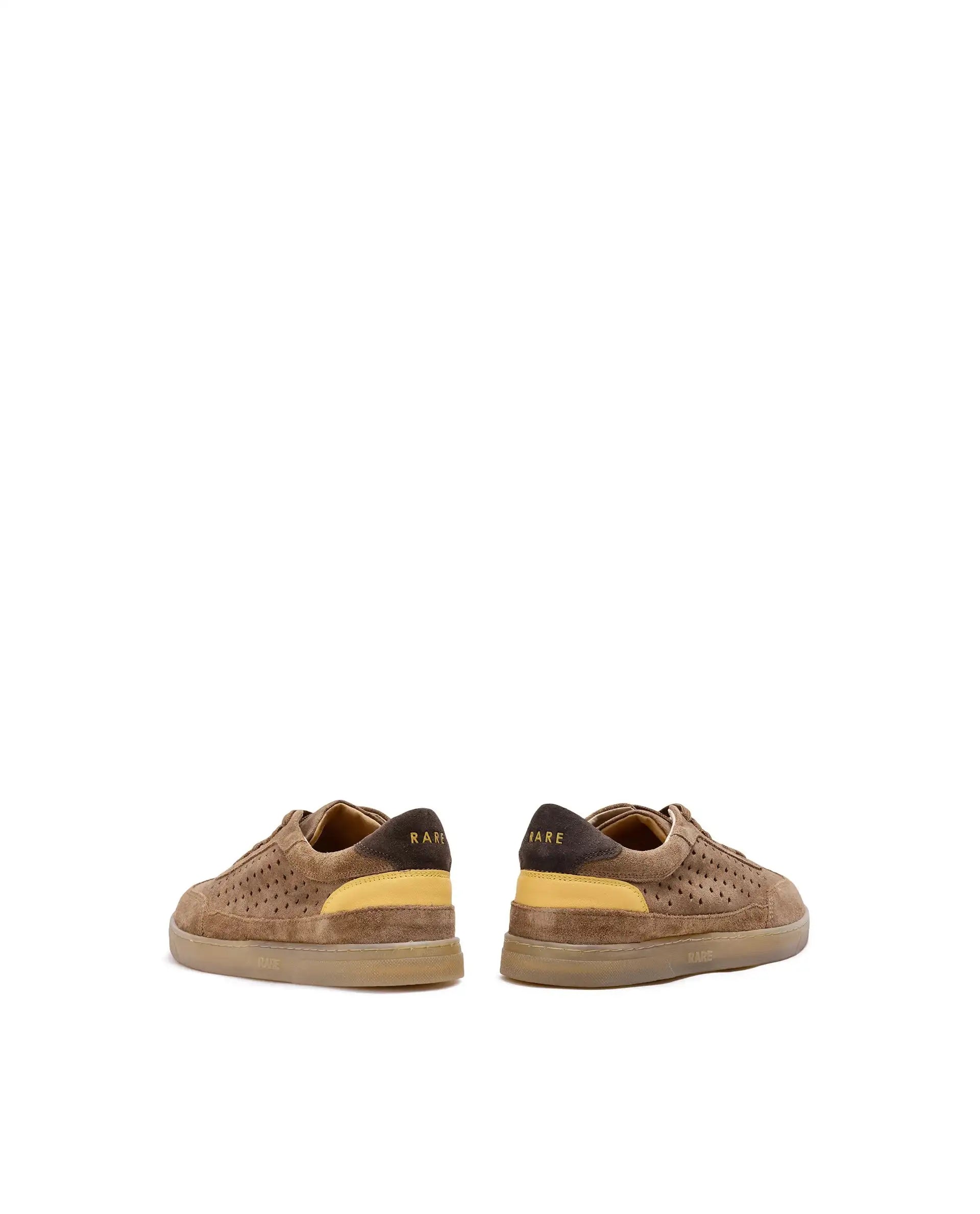 Rare Rabbit Men Norma Tan Suede Lace-Up Closure Sneaker