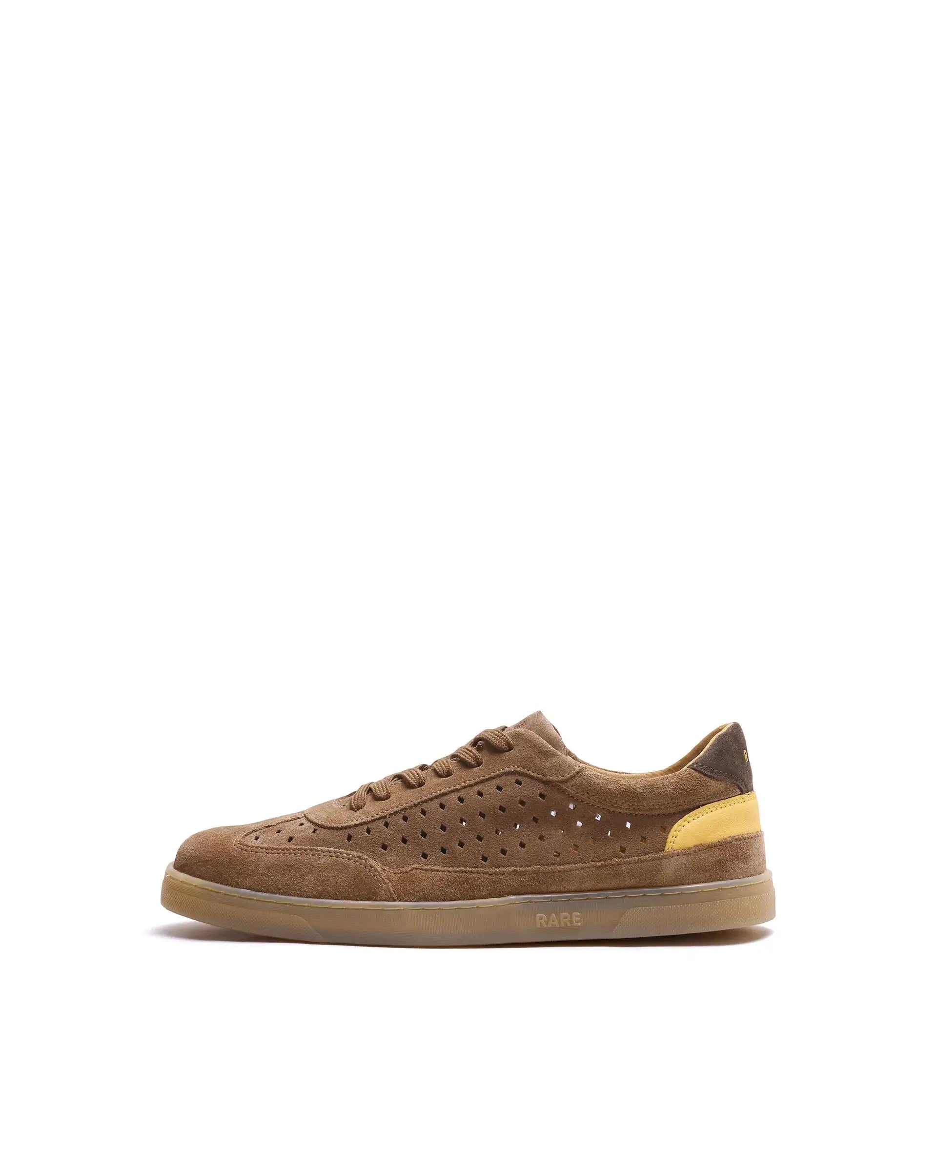 Rare Rabbit Men Norma Tan Suede Lace-Up Closure Sneaker