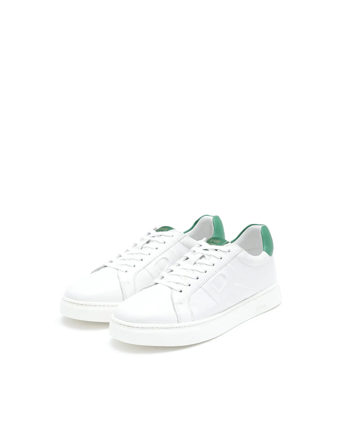 Rare Rabbit Men's Odessa Pro White Genuine Leather Low-Top Lace-Up Sneaker Shoes