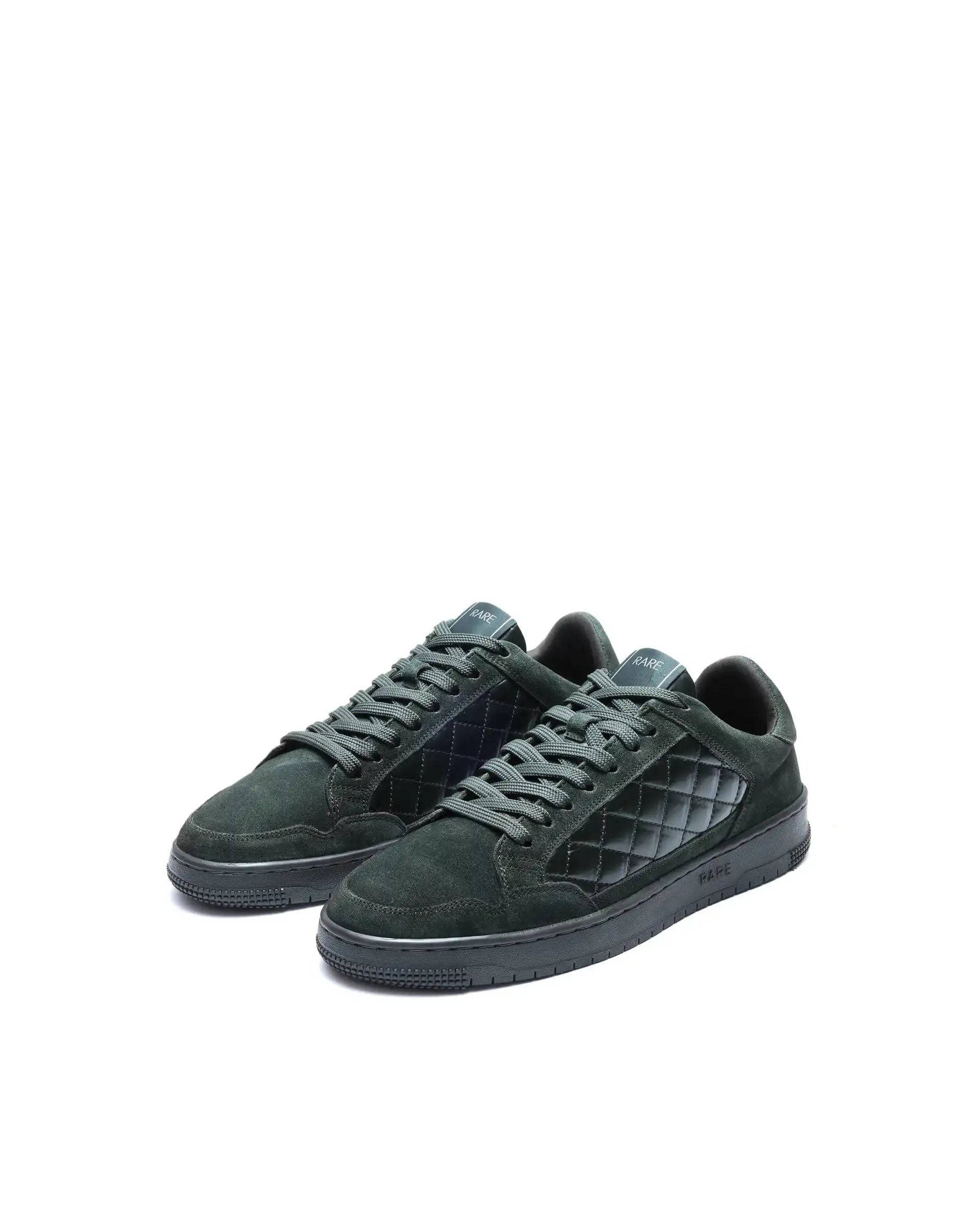 Rare Rabbit Men's Omega Olive Suede Lace-Up Closure Sneaker
