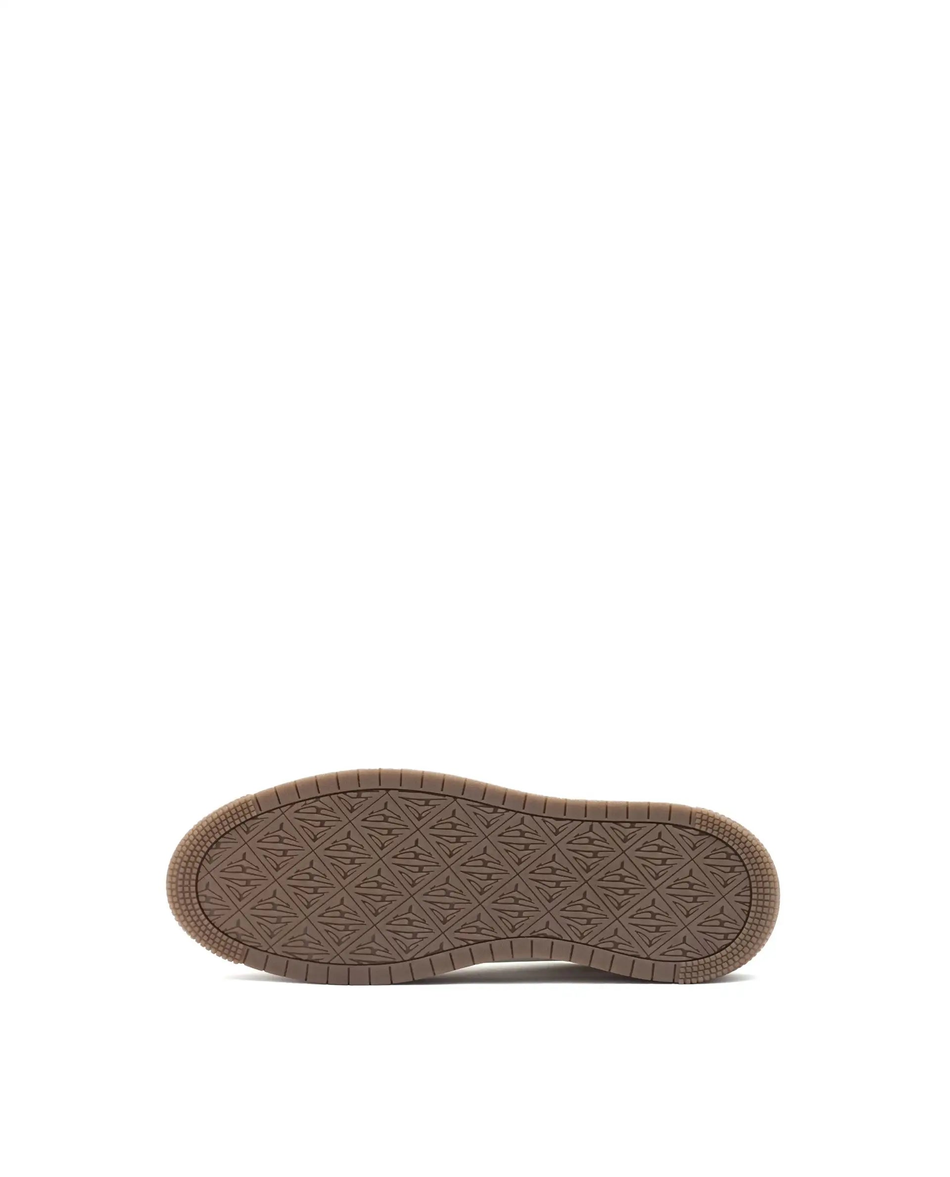 Rare Rabbit Men's Orion Light Beige Suede And Leather Low-Top Lace-Up Sneaker Shoes