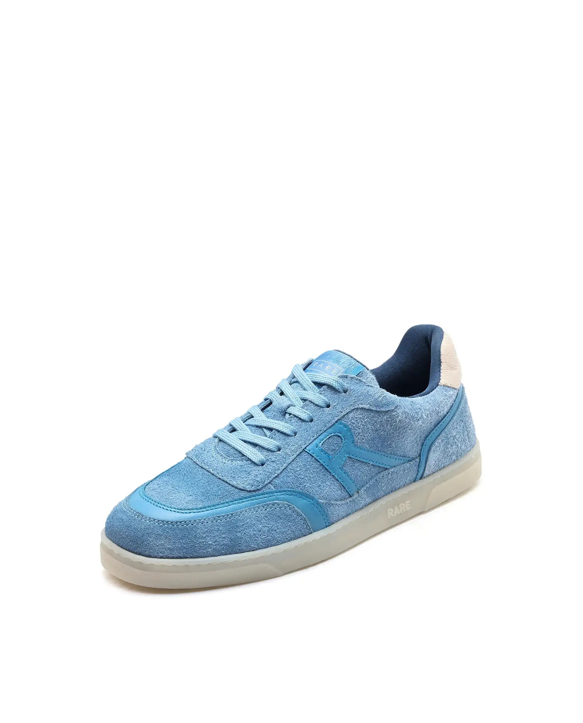 Rare Rabbit Men Orla Blue Lace-Up Closure Suede Sneaker