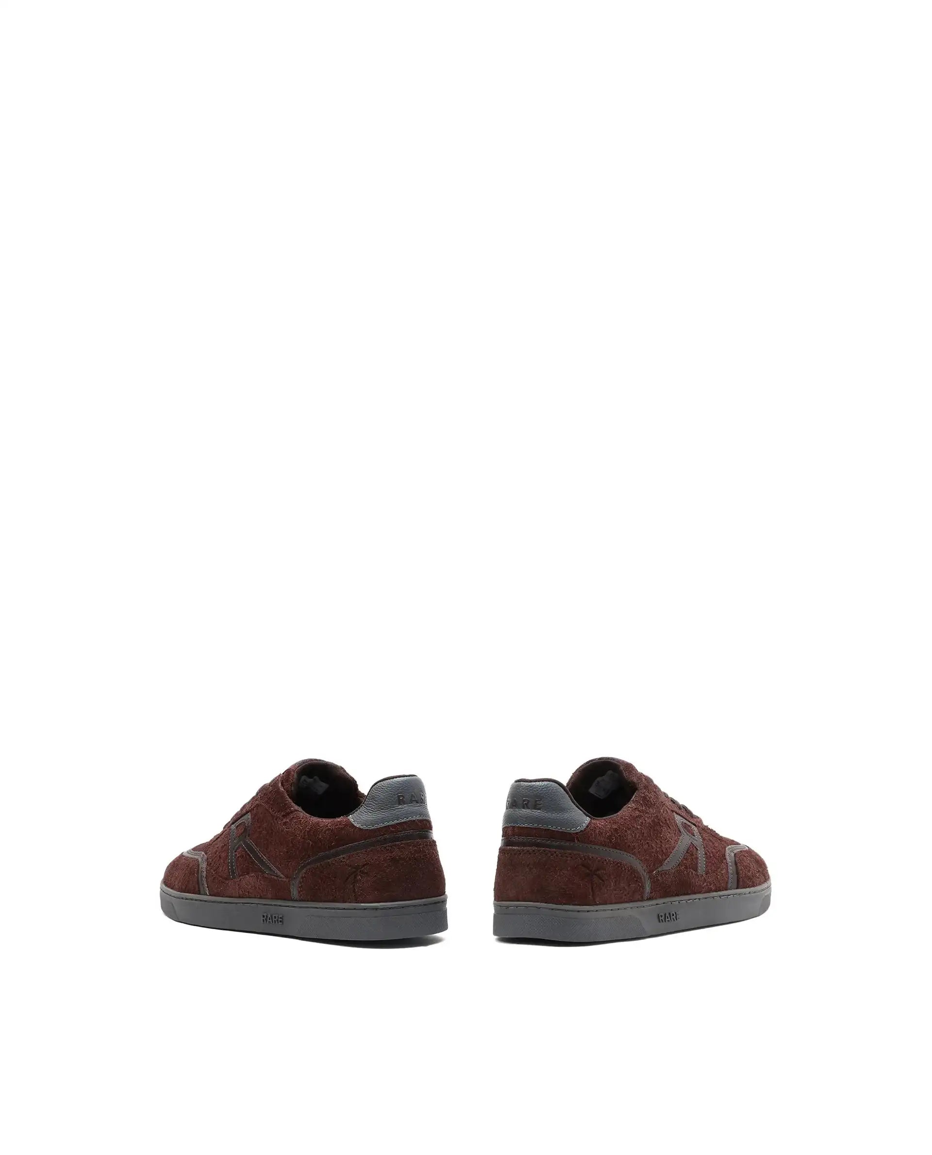 Rare Rabbit Men Orla Burgundy Lace-Up Closure Suede Sneaker