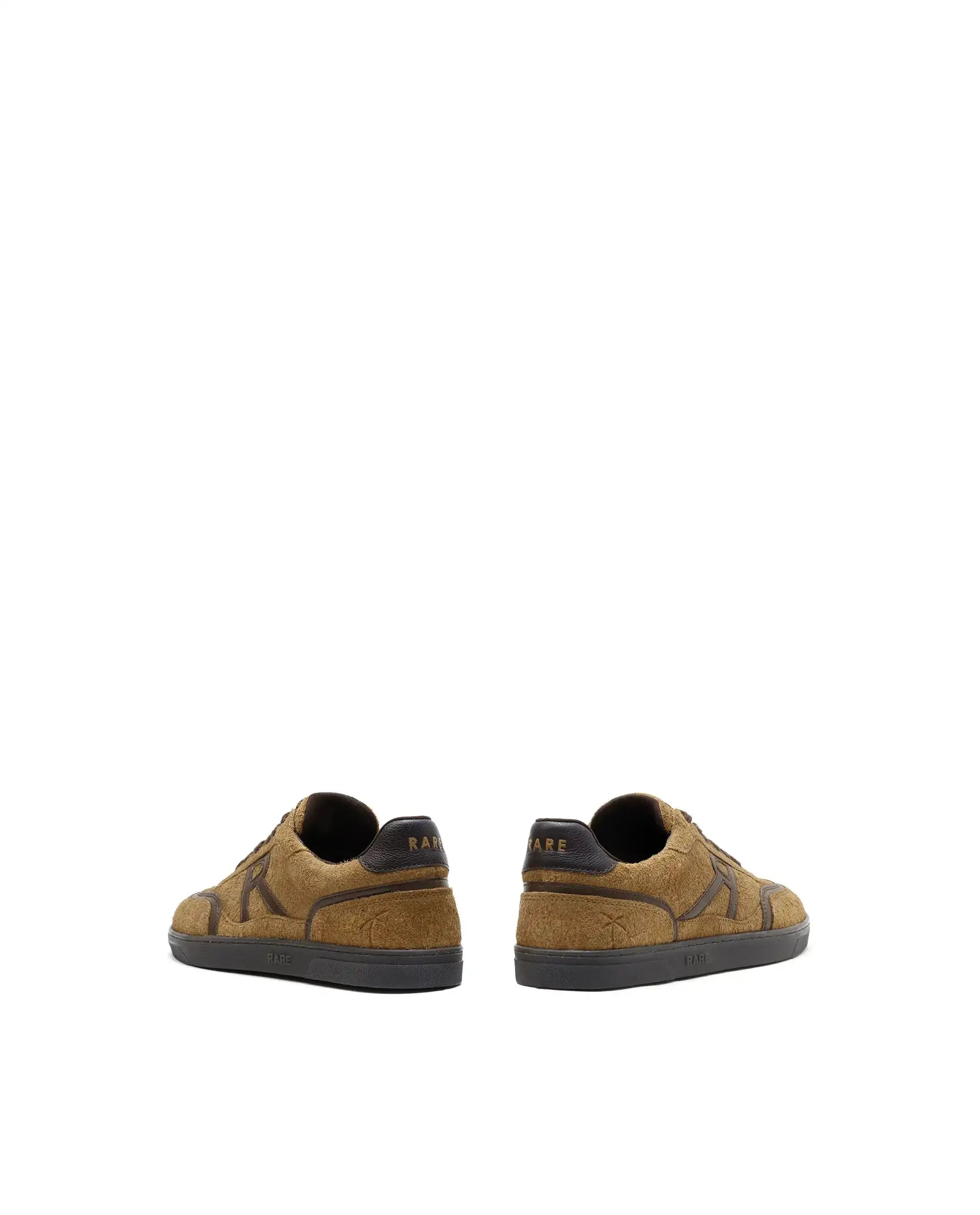 Rare Rabbit Men Orla Camel Lace-Up Closure Suede Sneaker