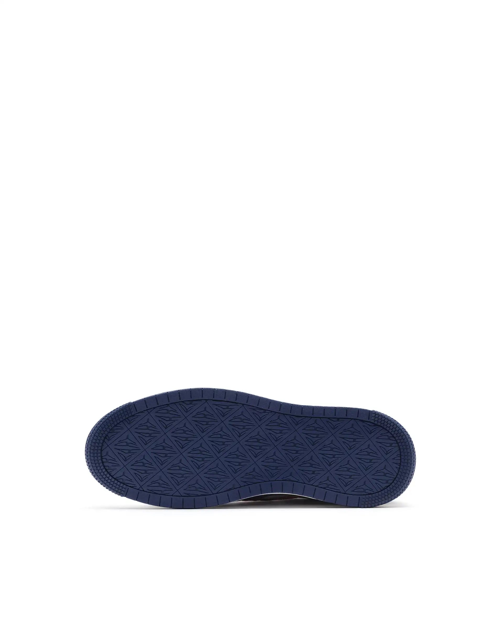 Rare Rabbit Men's Parallax Purple / Navy Genuine Suede Colorblock Low-Top Lace-Up Sneaker Shoes