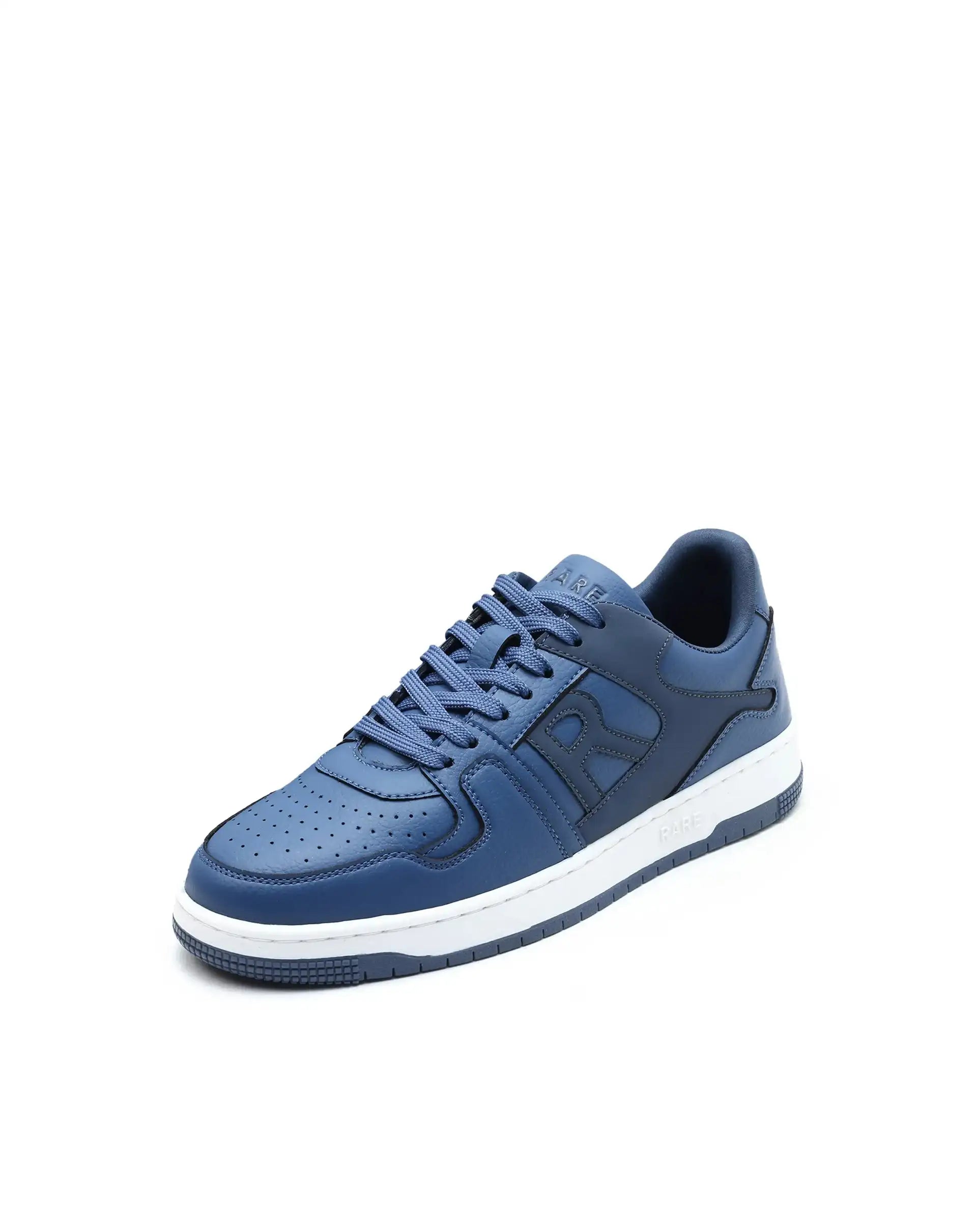 Rare Rabbit Men's Phantom Micro Fiber Navy Causal Sneaker