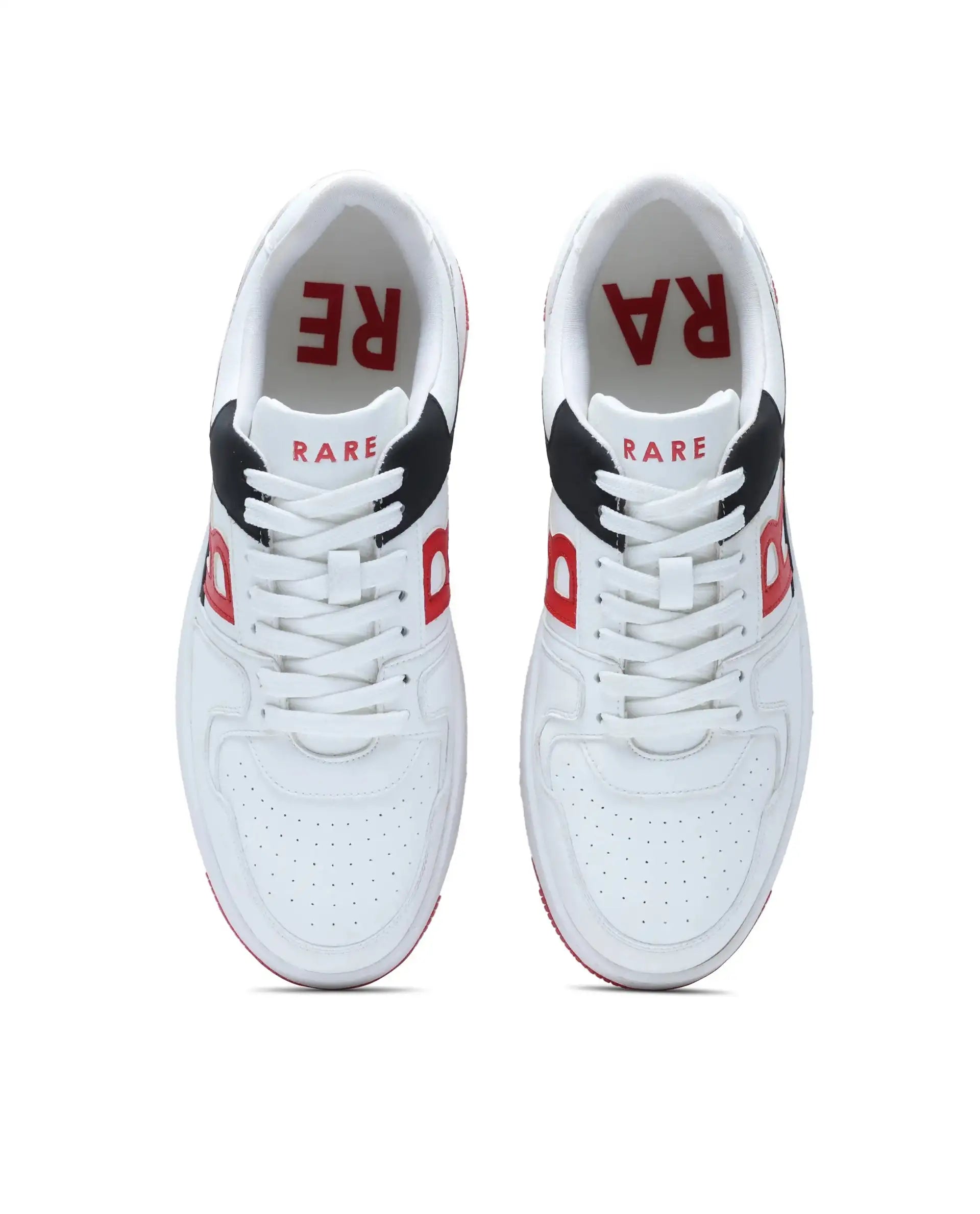 Rare Rabbit Men's Phantom Red Micro Fiber Navy Causal Sneaker