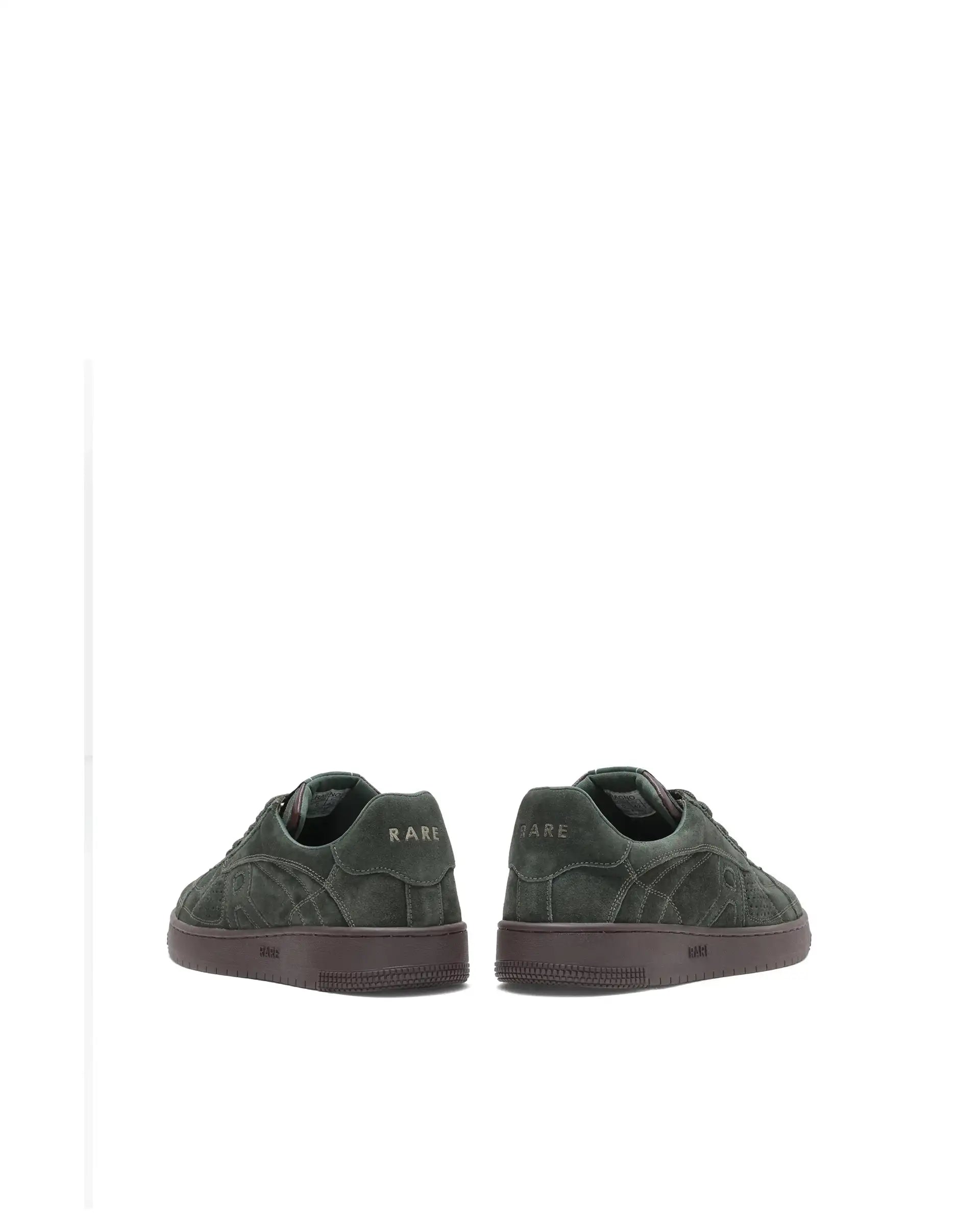 Rare Rabbit Men's Ragno Green Genuine Suede Leather Low-Top Lace Up Sneaker Shoes