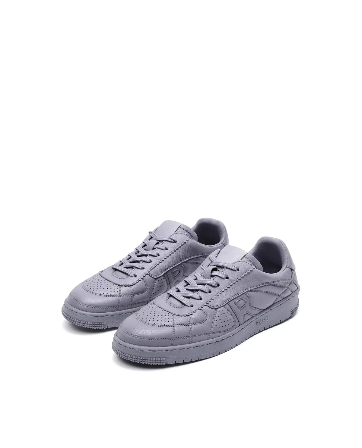 Rare Rabbit Men's Rango Grey Leather Lace-Up Closure Sneaker
