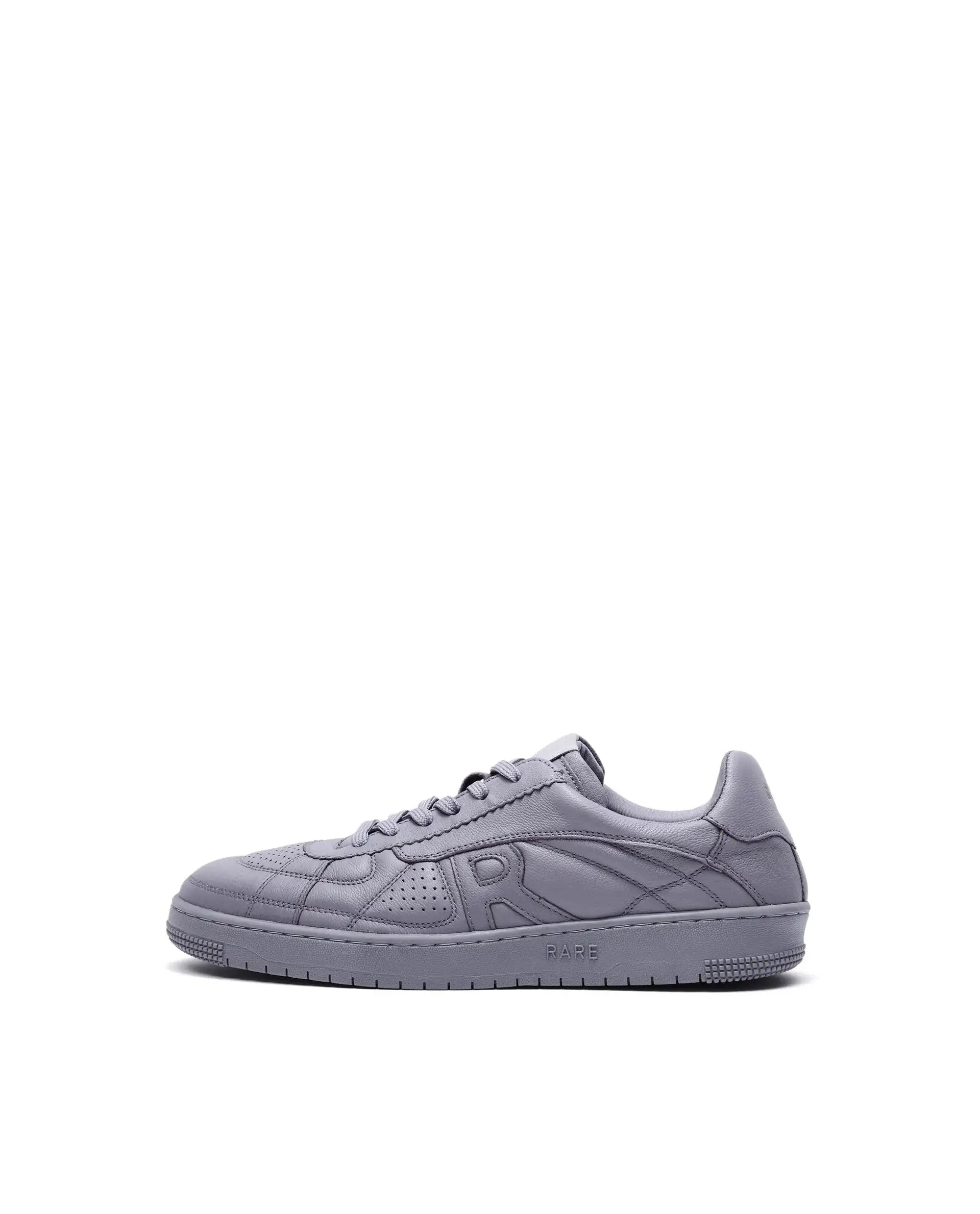 Rare Rabbit Men's Rango Grey Leather Lace-Up Closure Sneaker