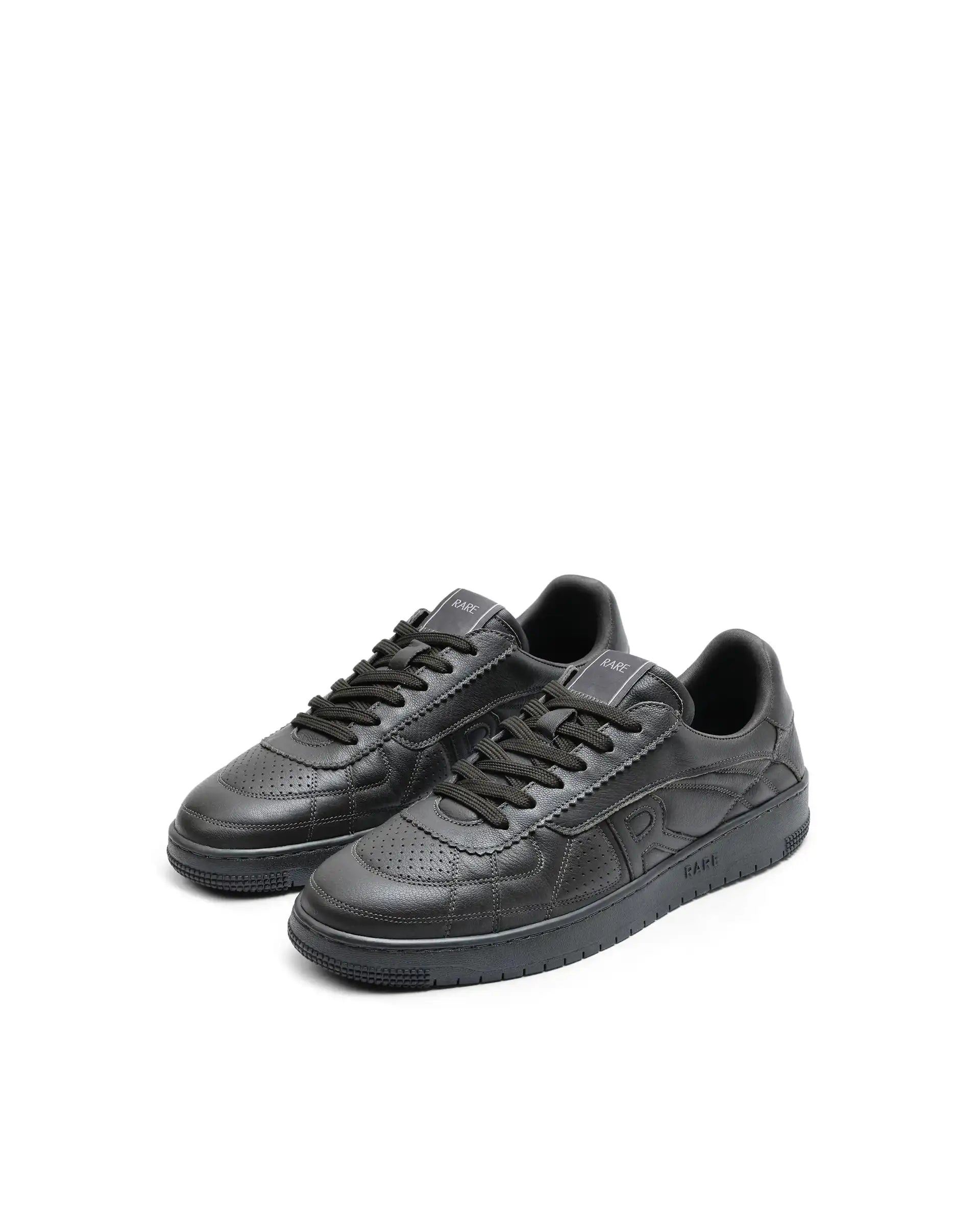Rare Rabbit Men's Rango Olive Leather Lace-Up Closure Sneaker
