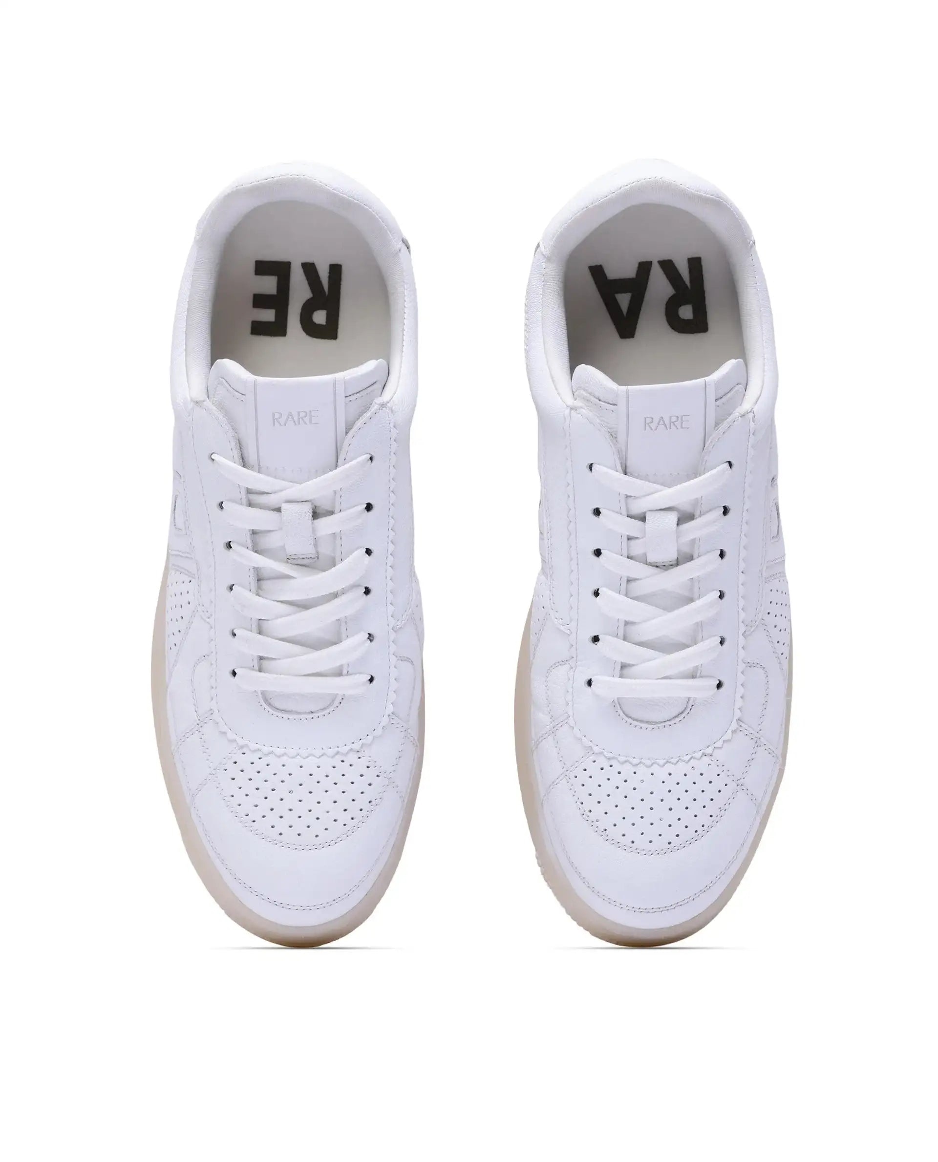 Rare Rabbit Men's Rango White Leather Lace-Up Closure Sneaker